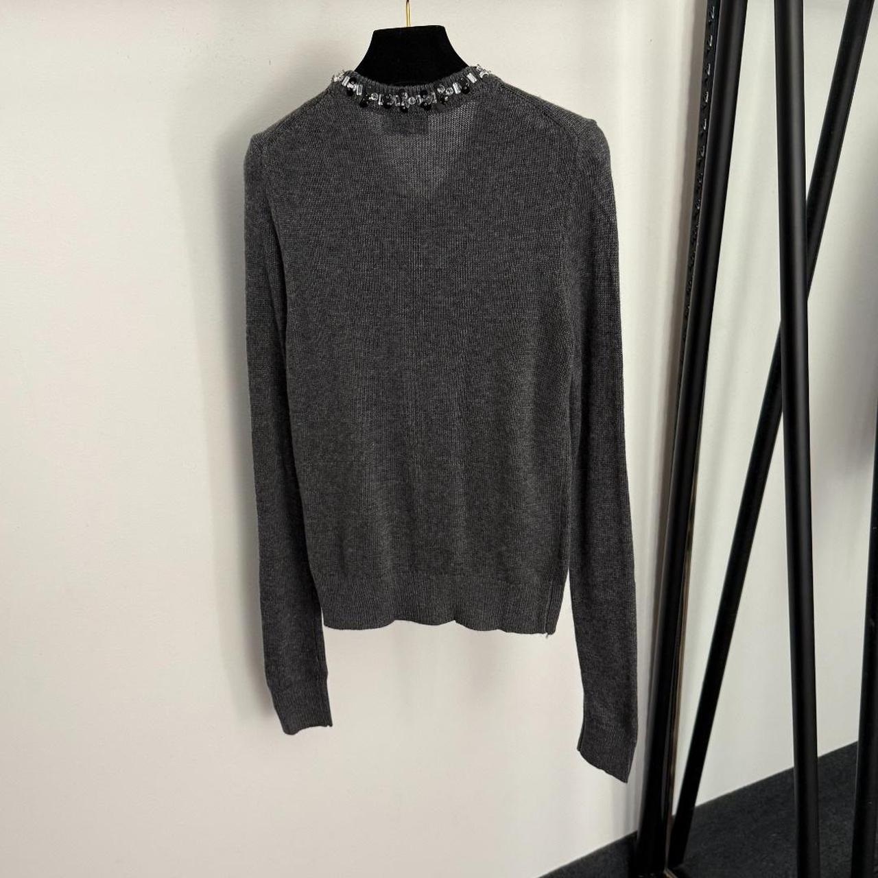 Miu Miu Women's Cardigan - Grey - L – Miu Miu Gre… - image 2