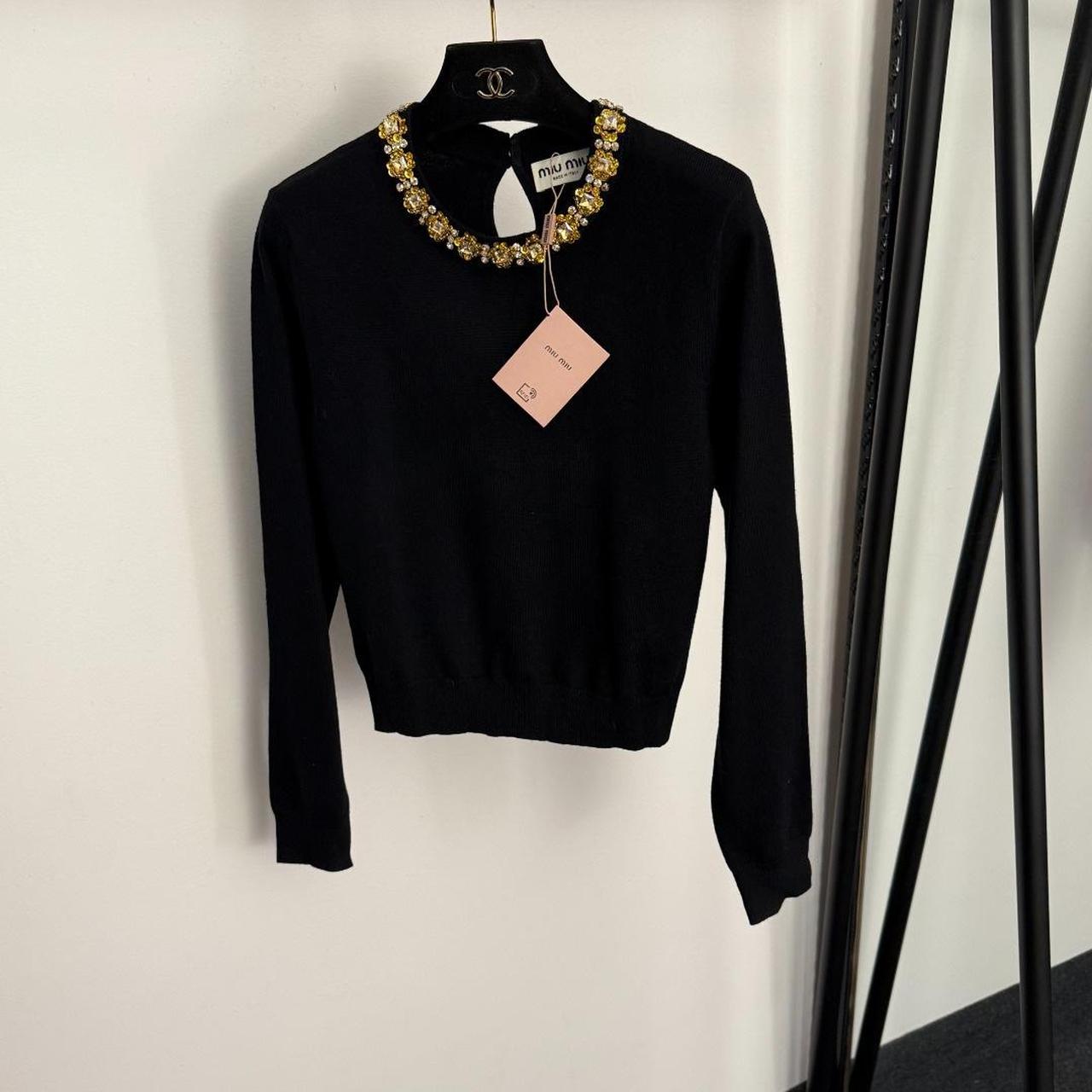 Miu Miu Women's Sweater - Black - M – Miu Miu Bla… - image 1