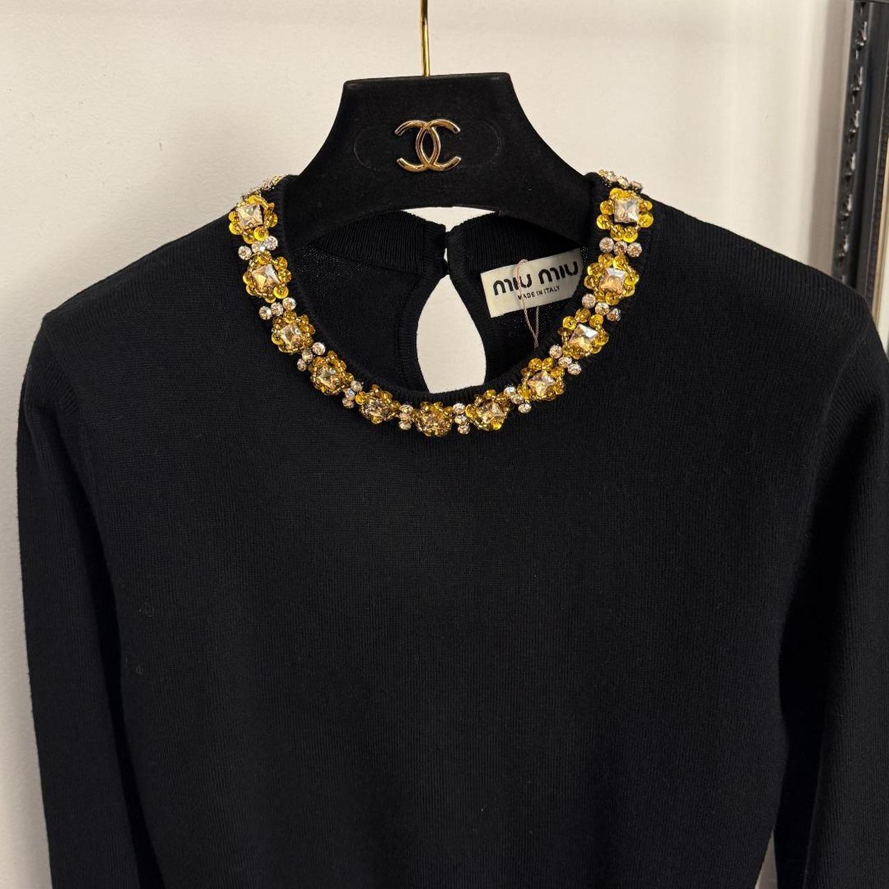 Miu Miu Women's Sweater - Black - M – Miu Miu Bla… - image 5