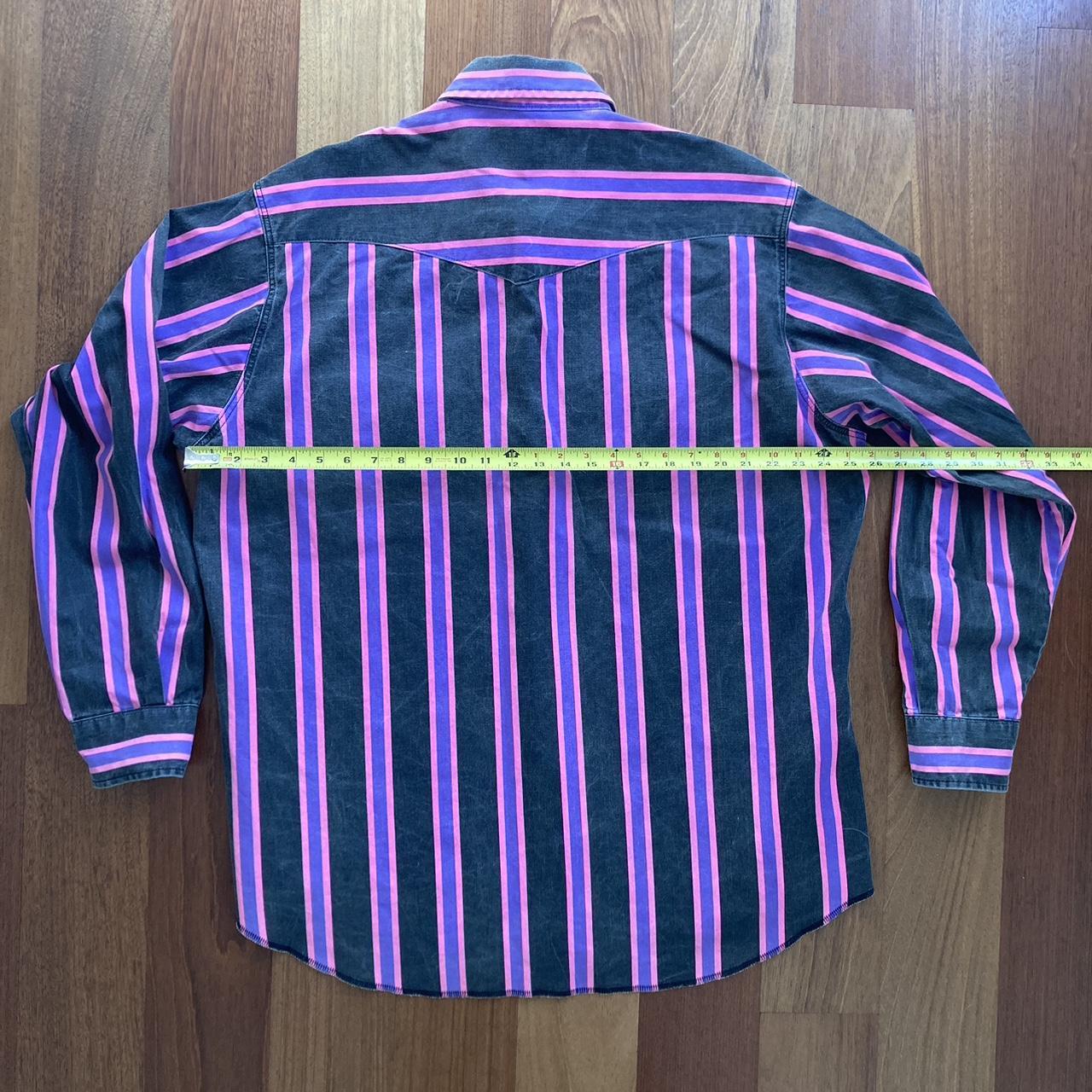 Wrangler Men's Pink and Purple Shirt | Depop