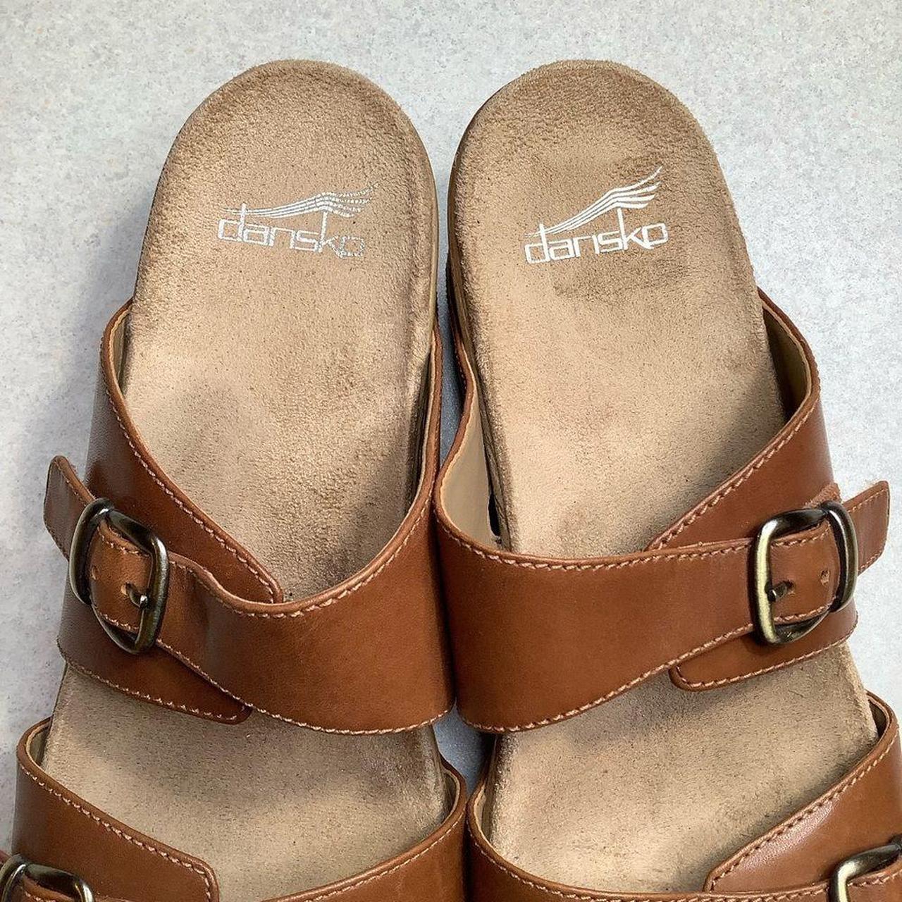 Dansko Leeann sandal Tan burnished leather Slip Depop