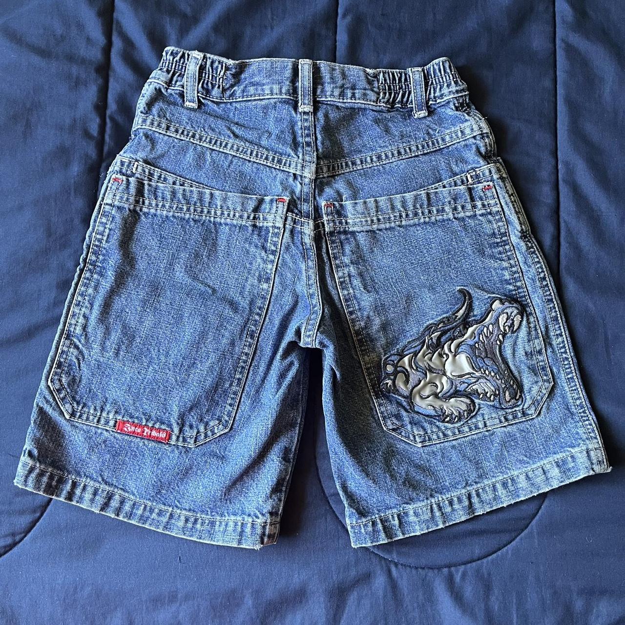 JNCO JEANS SHORTS Jnco tribals Crazy crocodile... - Depop