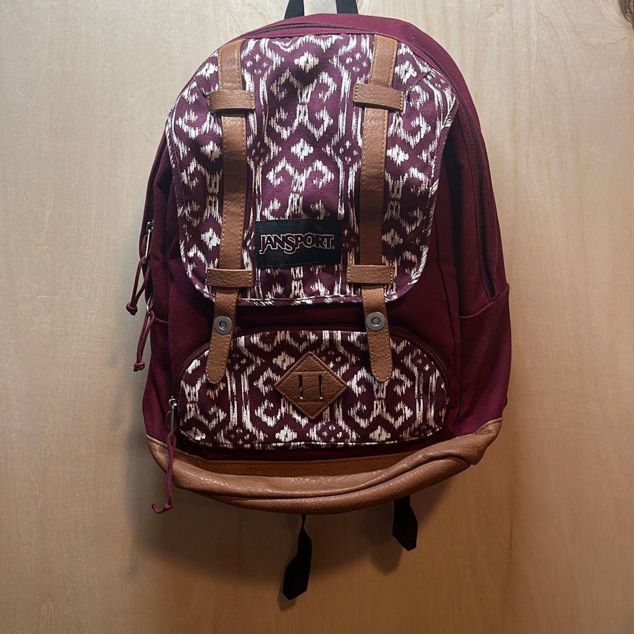 JanSport Baughman Backpack Russet Red Morroccan Ikat Depop