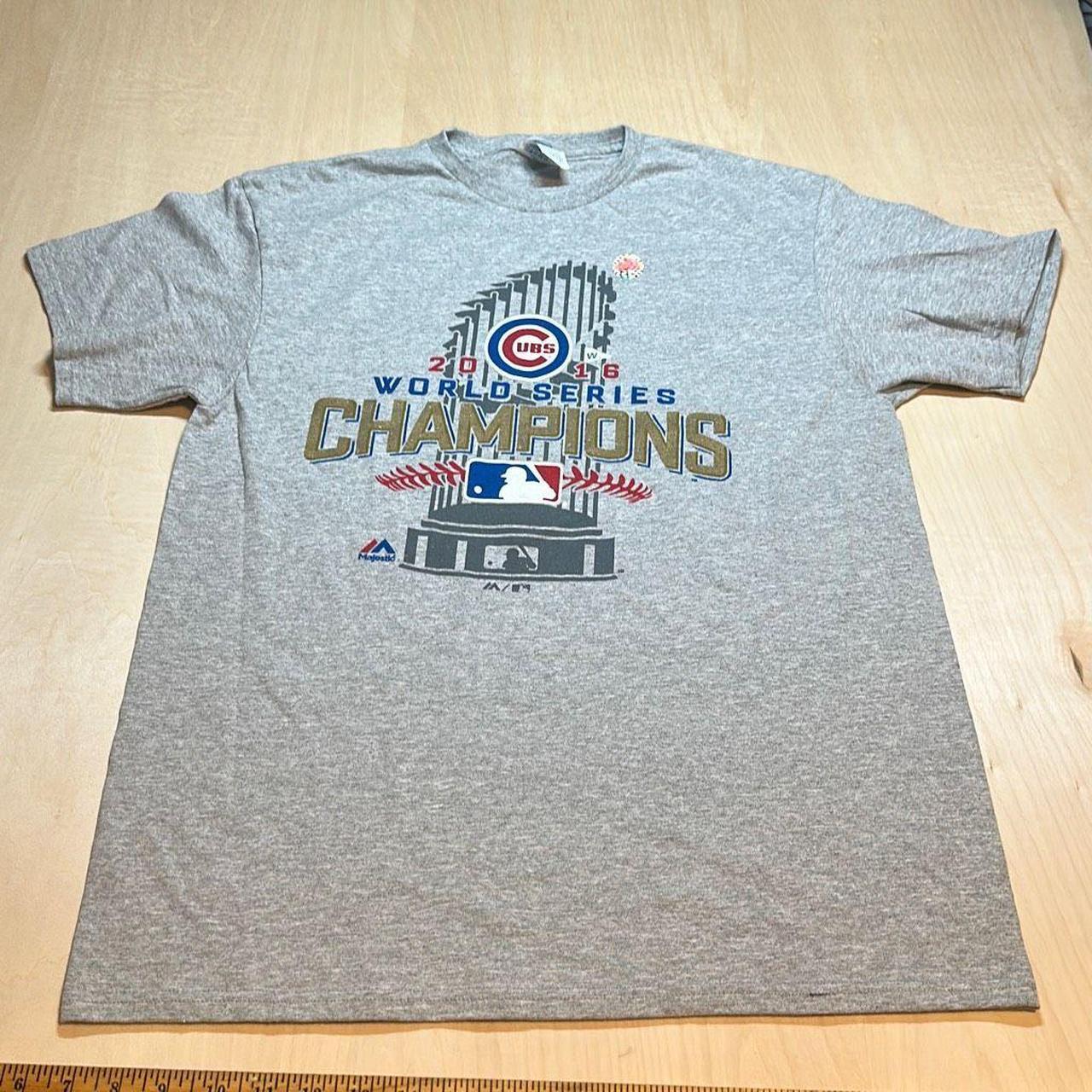 Chicago Cubs 2016 World Series MLB Blue Short Sleeve T-Shirt Adult