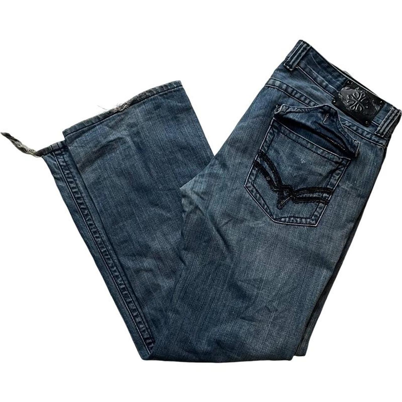Vintage Affliction Grunge Denim Jeans... - Depop