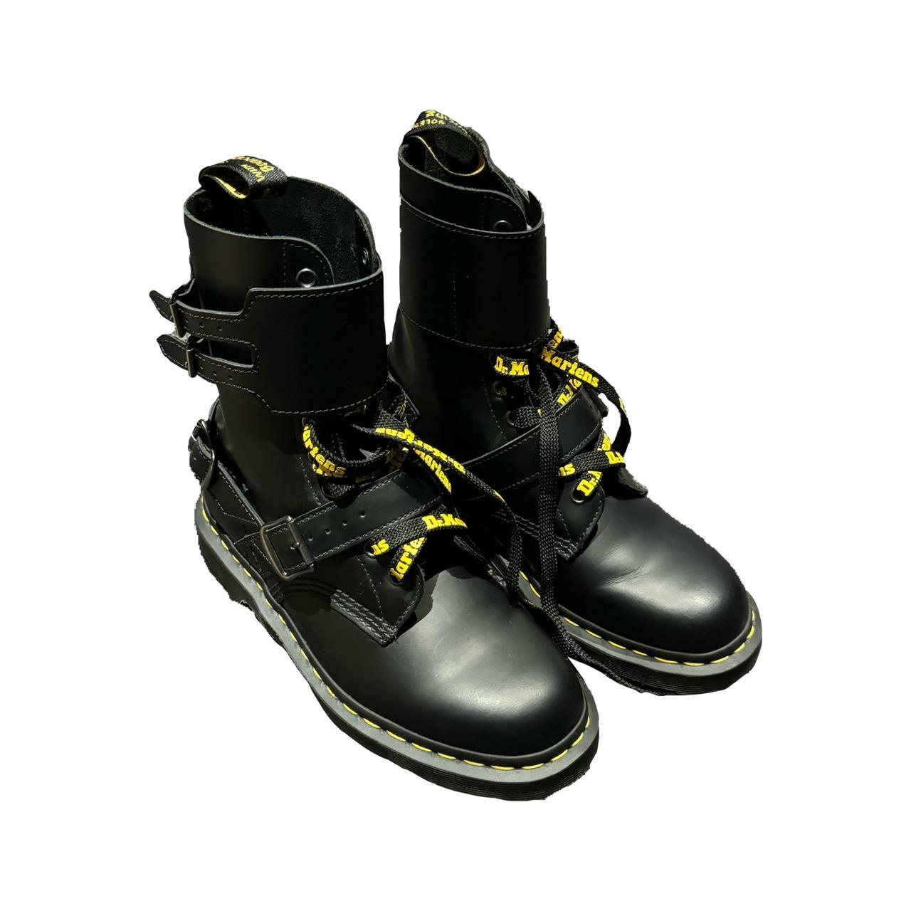 Dr Martens belt decorated black calf boots. Limited... Depop