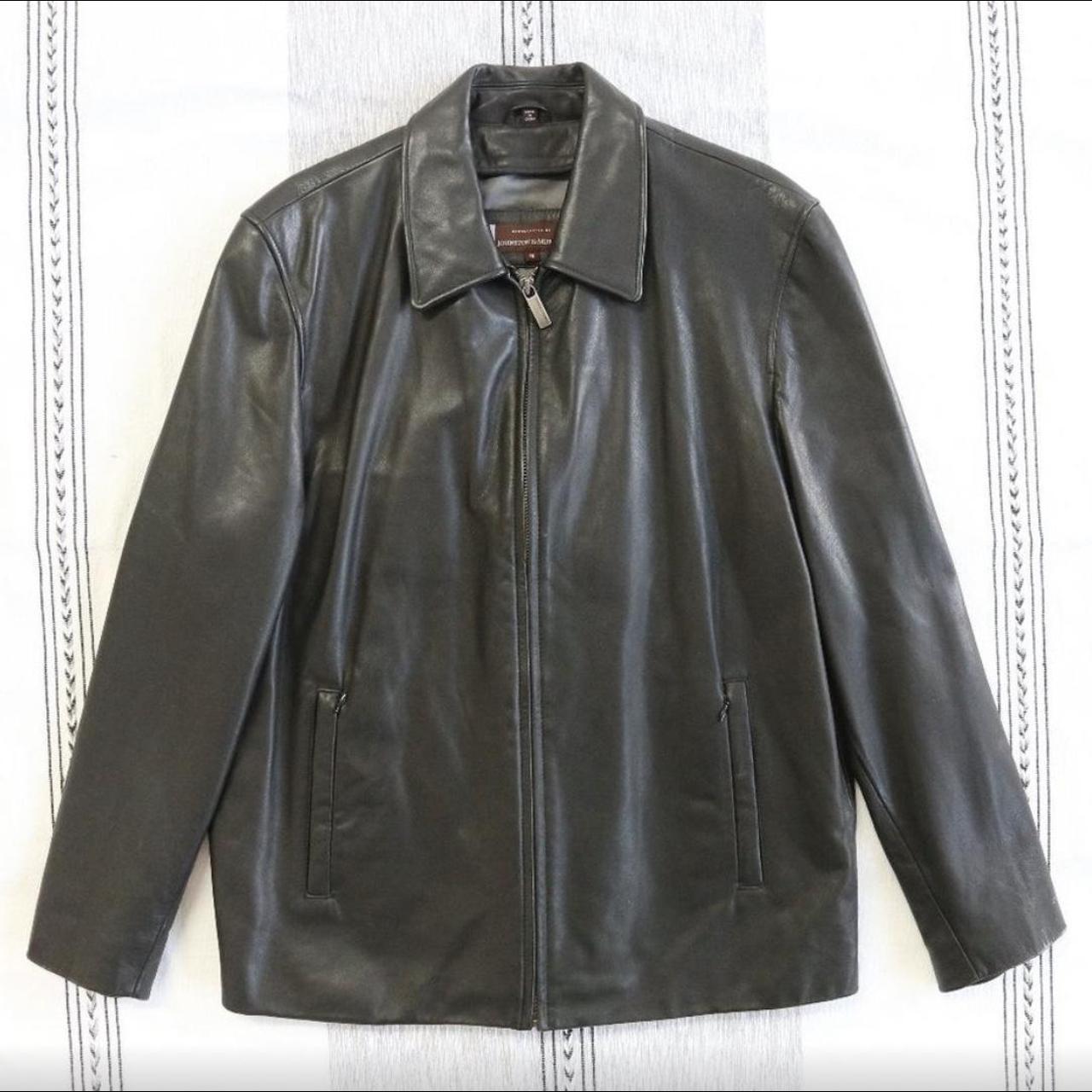 Vintage 2001 Johnston & Murphy Leather Jacket, kept... - Depop