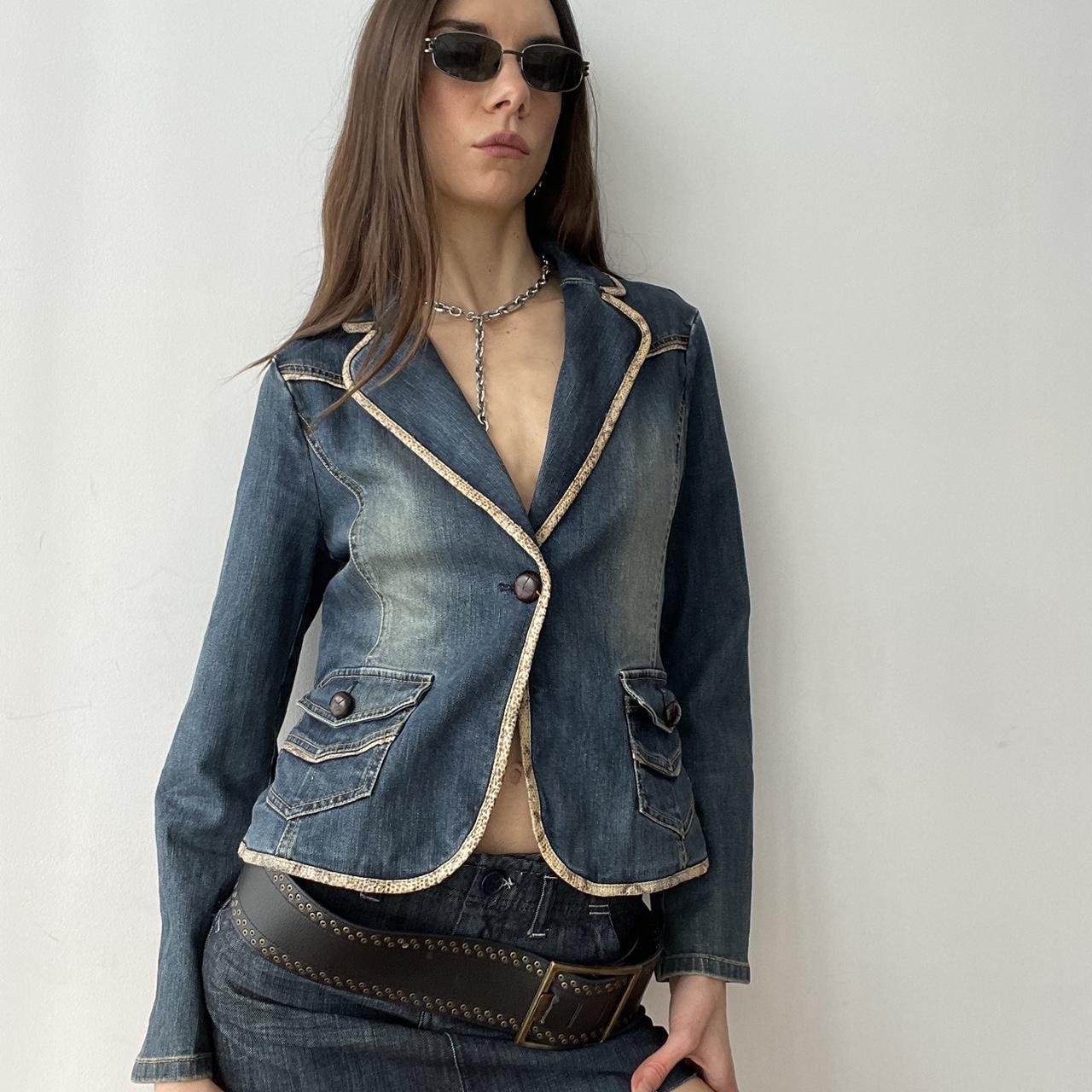 Snakeskin deals denim jacket