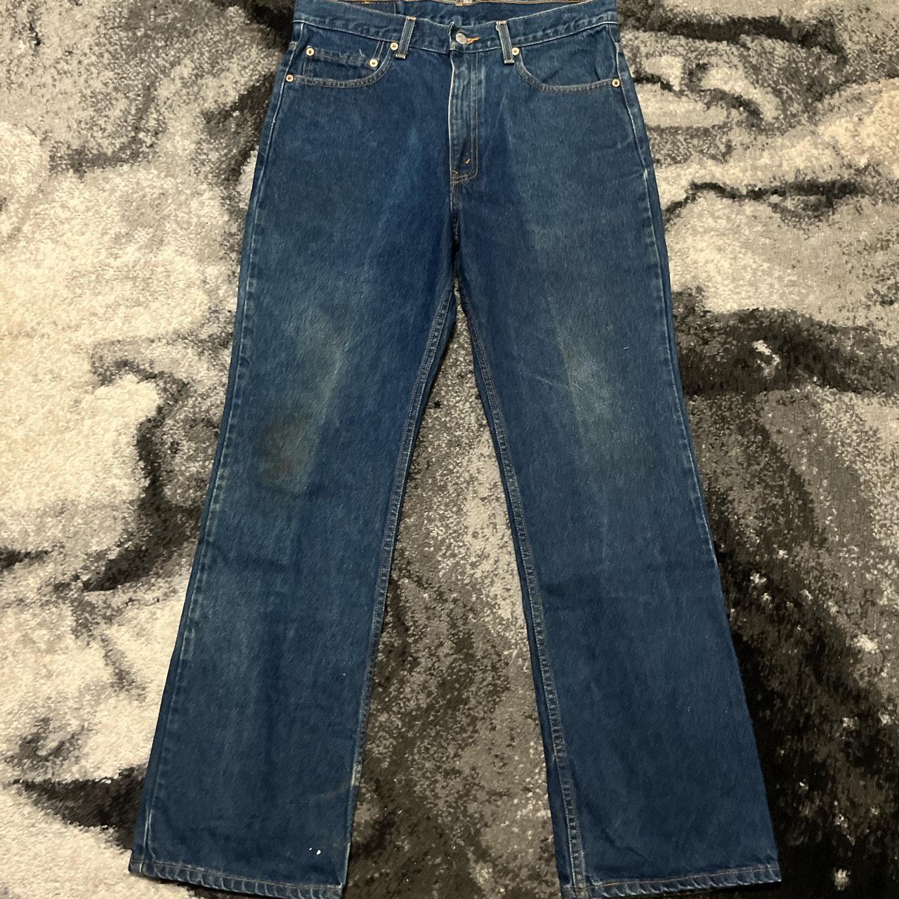 Vintage Levi’s 517 Jeans Stains on front & fading... - Depop