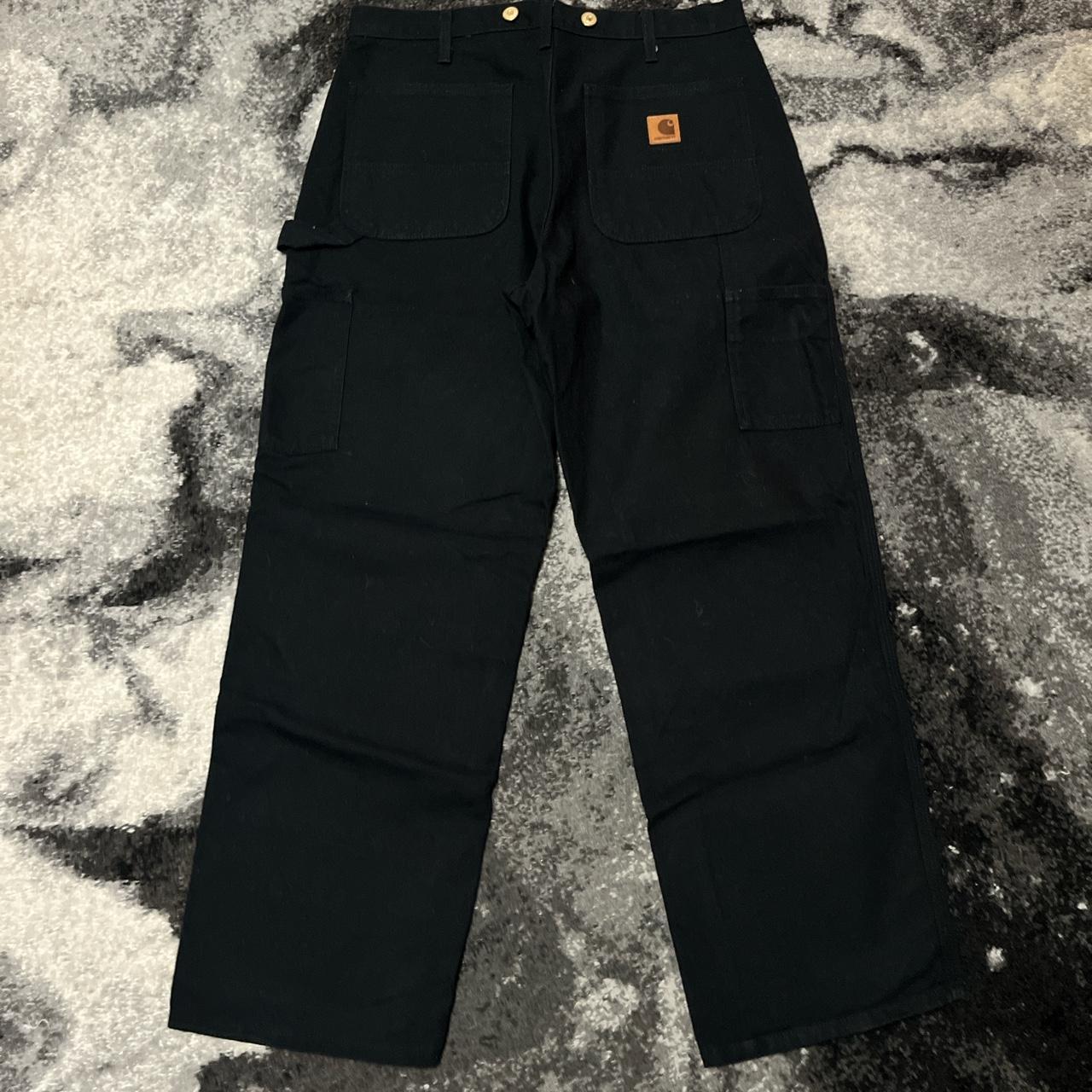 Black Carhartt Carpenter Pants No flaws Size:... - Depop