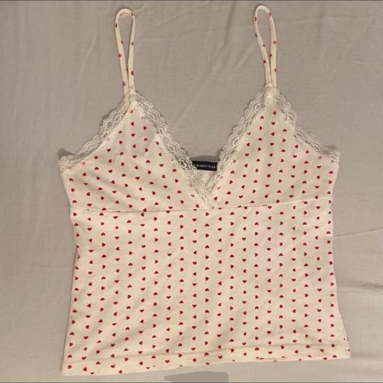 selling brandy melville heart tank top and boy... Depop