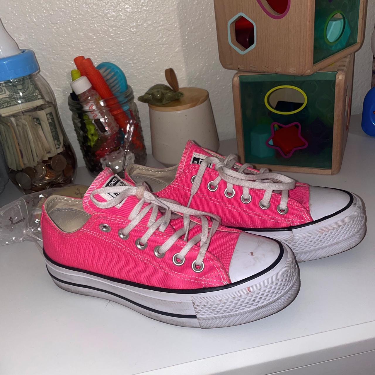 Neon pink converse womens online