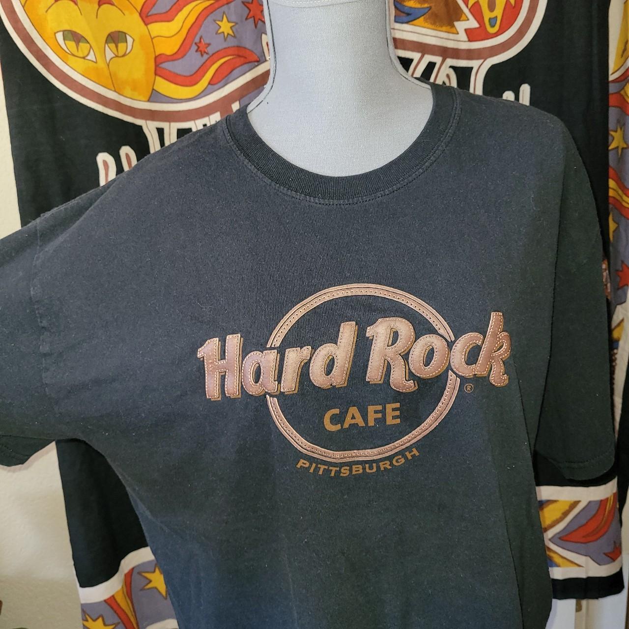 Vintage Hard Rock Pittsburgh Xxl Tshirt Embroidered - Depop