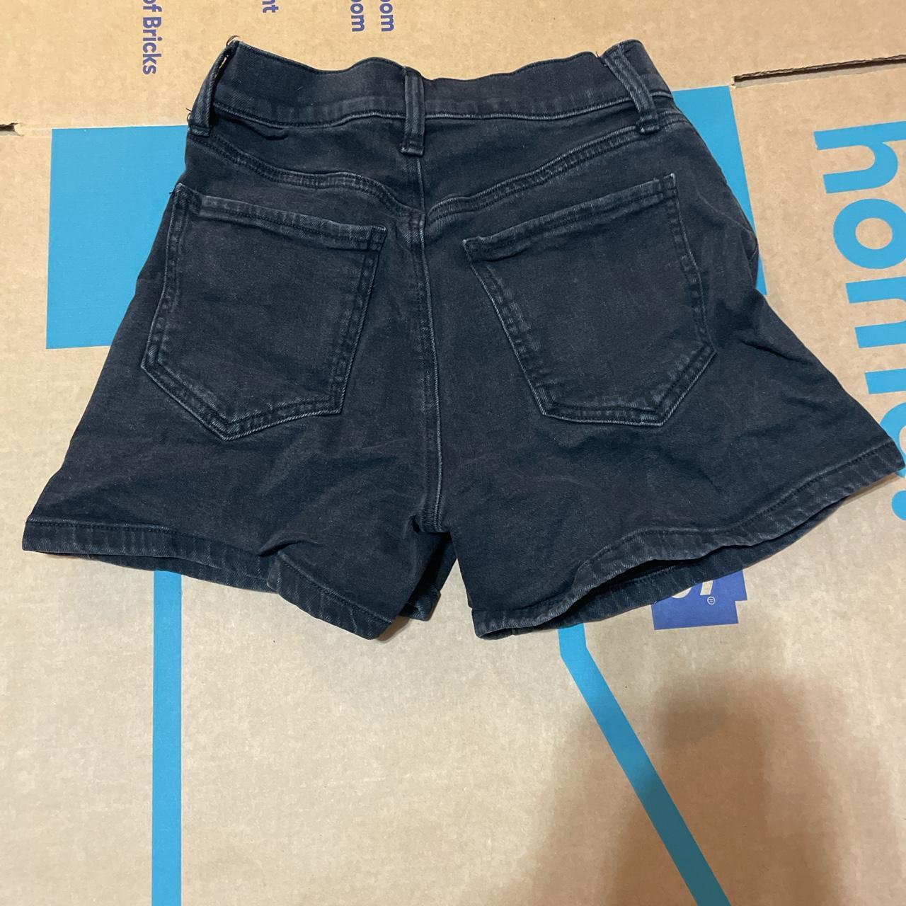 Medium/small black denim boyfriend shorts. Never... Depop