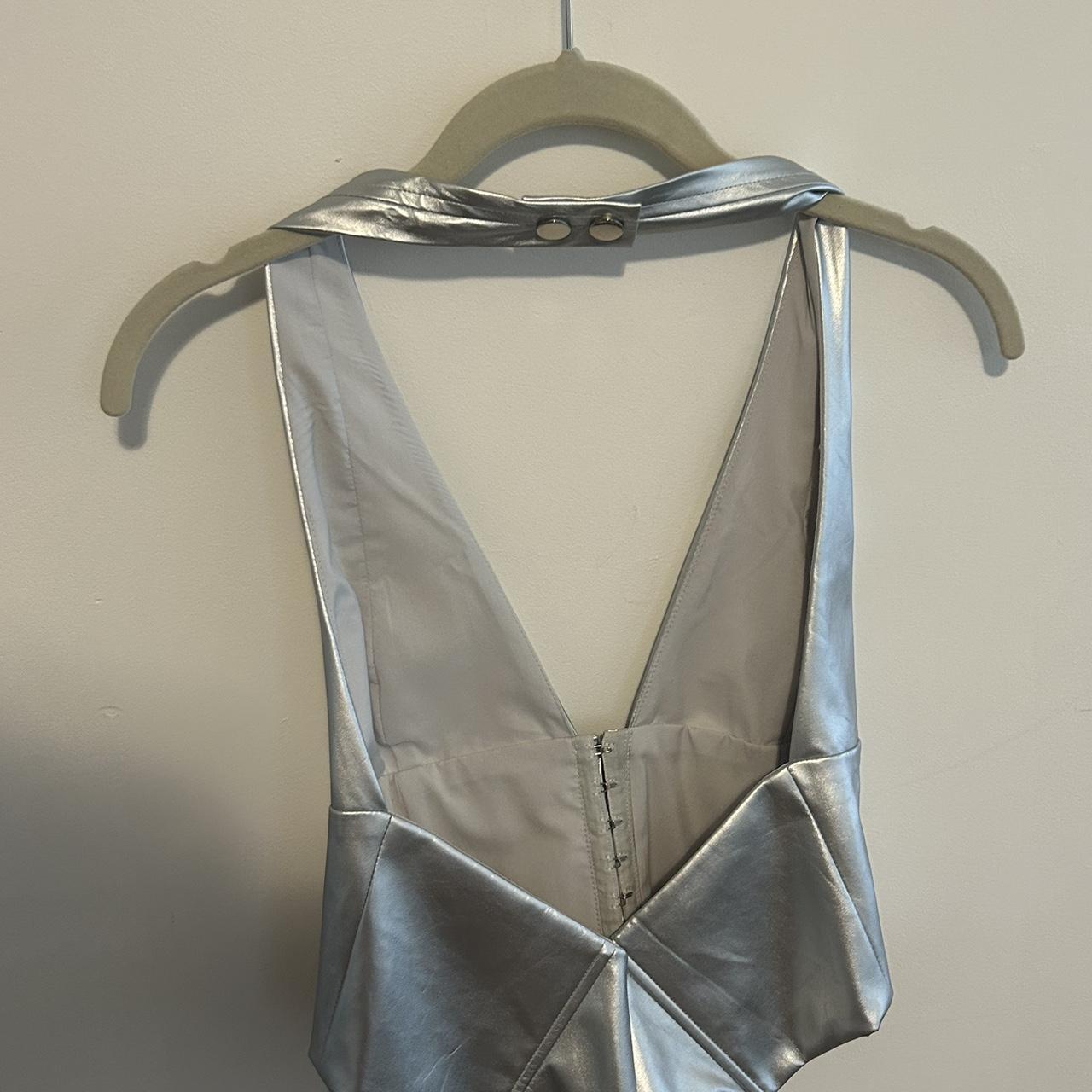 The Kript Kerby Silver deals Corset Top + Skort