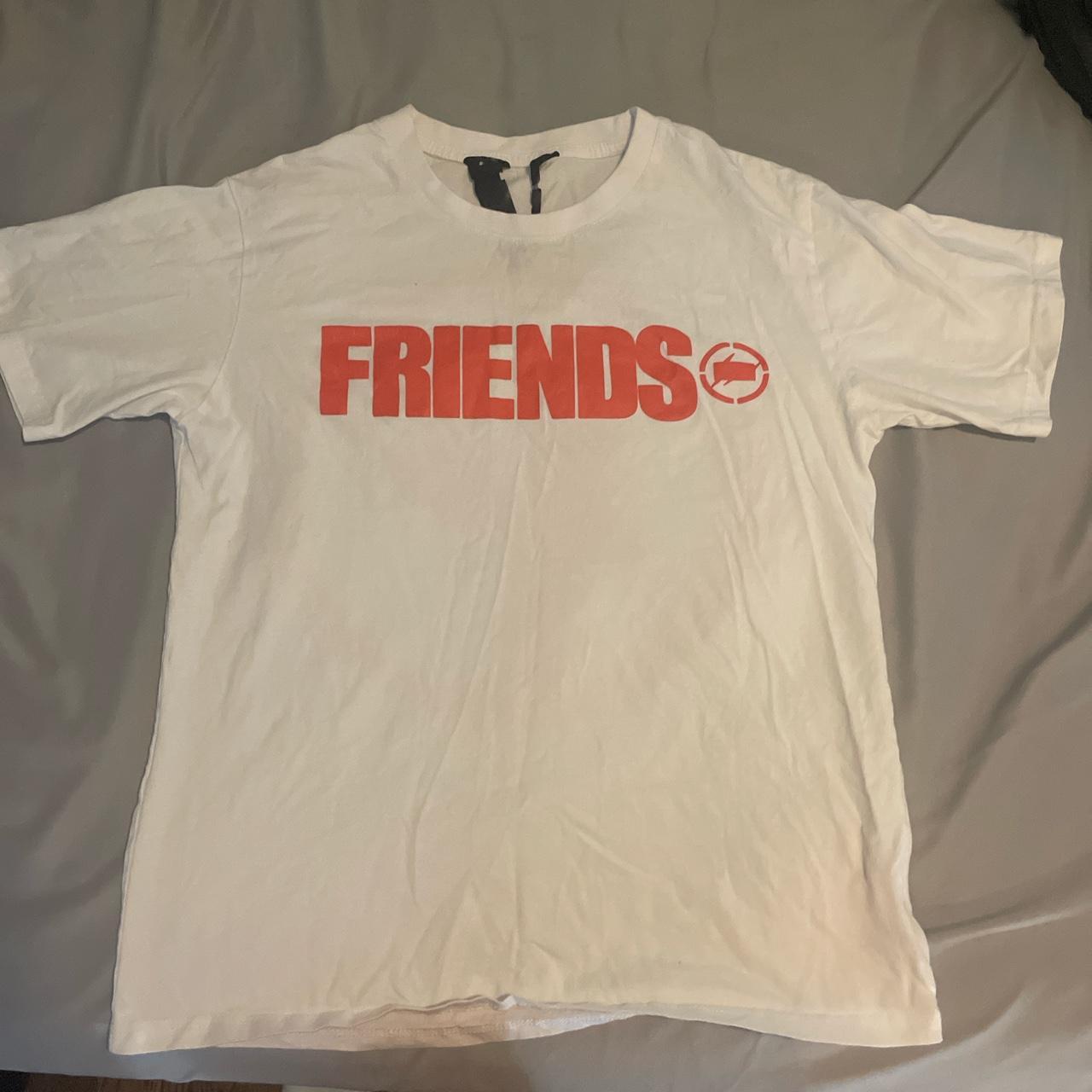 White Orange Vlone Friends Shirt Vlone Friends Tee Brazil White Small