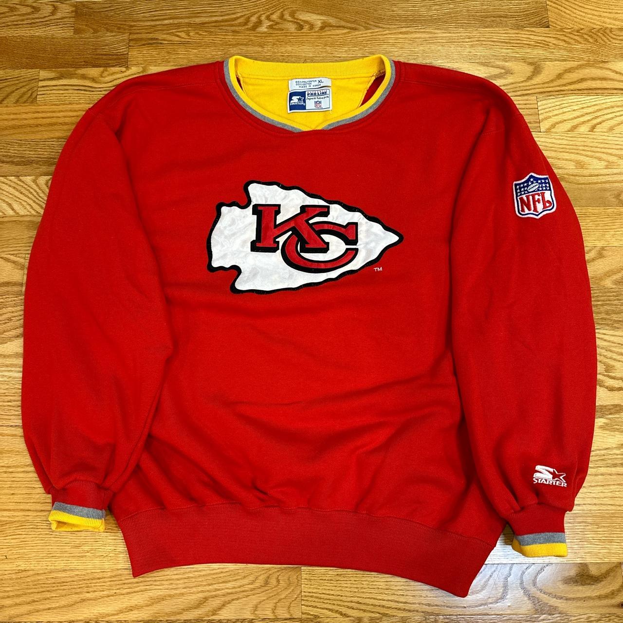 Vintage 90s Kansas City Chiefs Puffer Starter Jacket - Depop