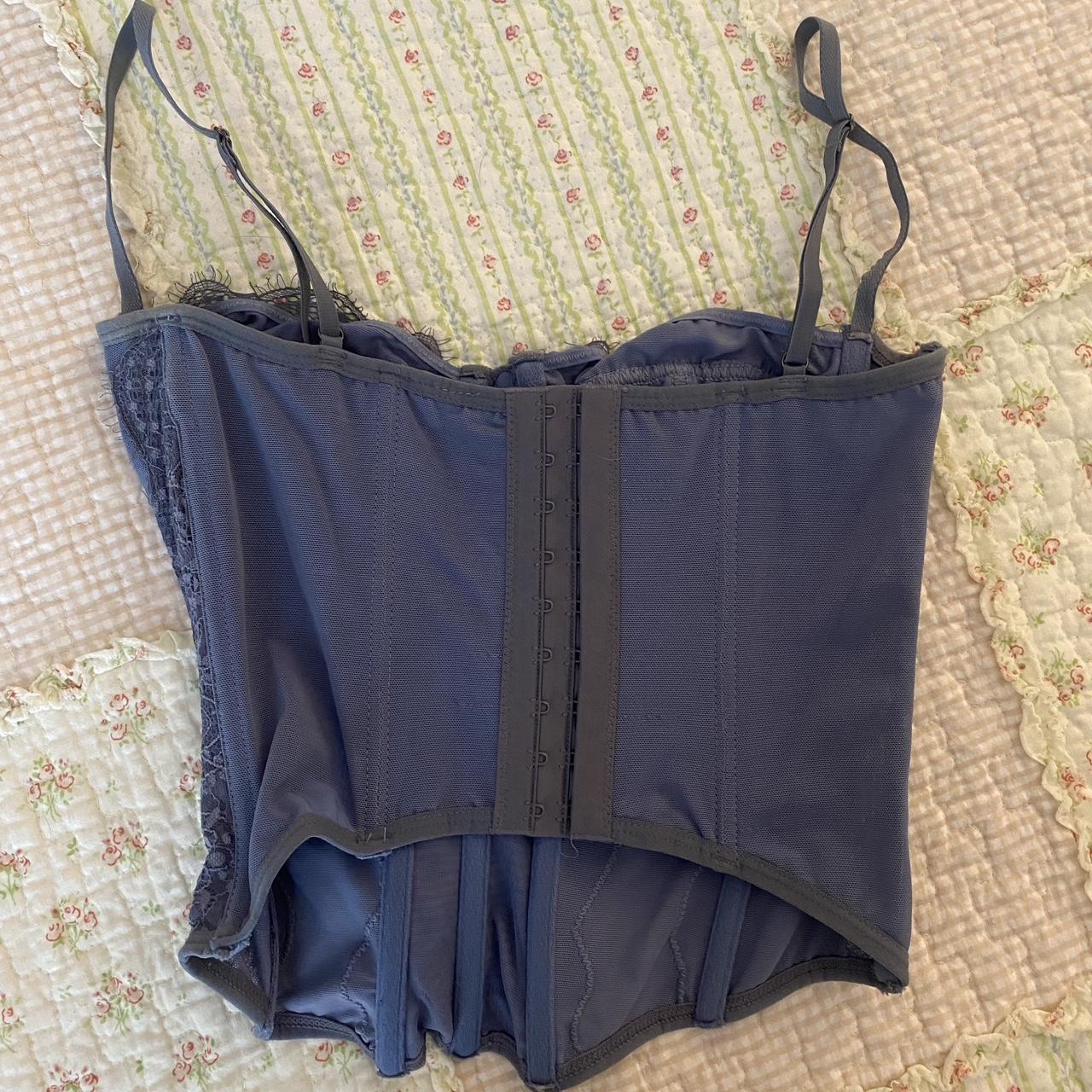 Urban outfitters modern love corset in blue Size... - Depop
