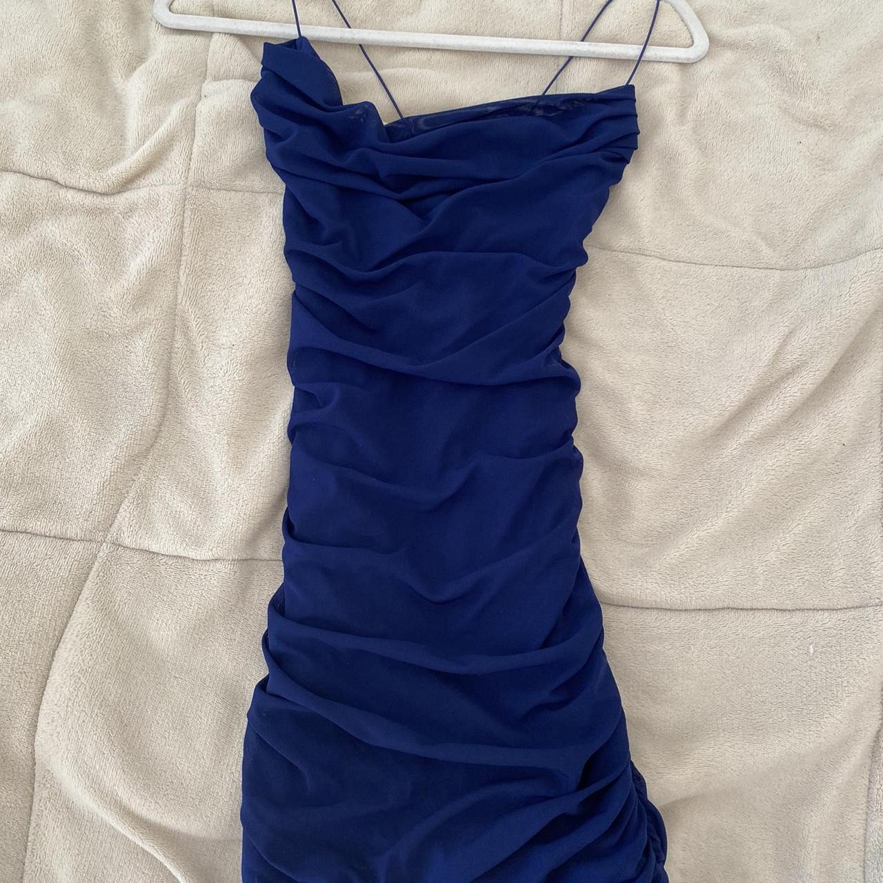 oh polly thinking of you ruched bodycon mini dress - Depop