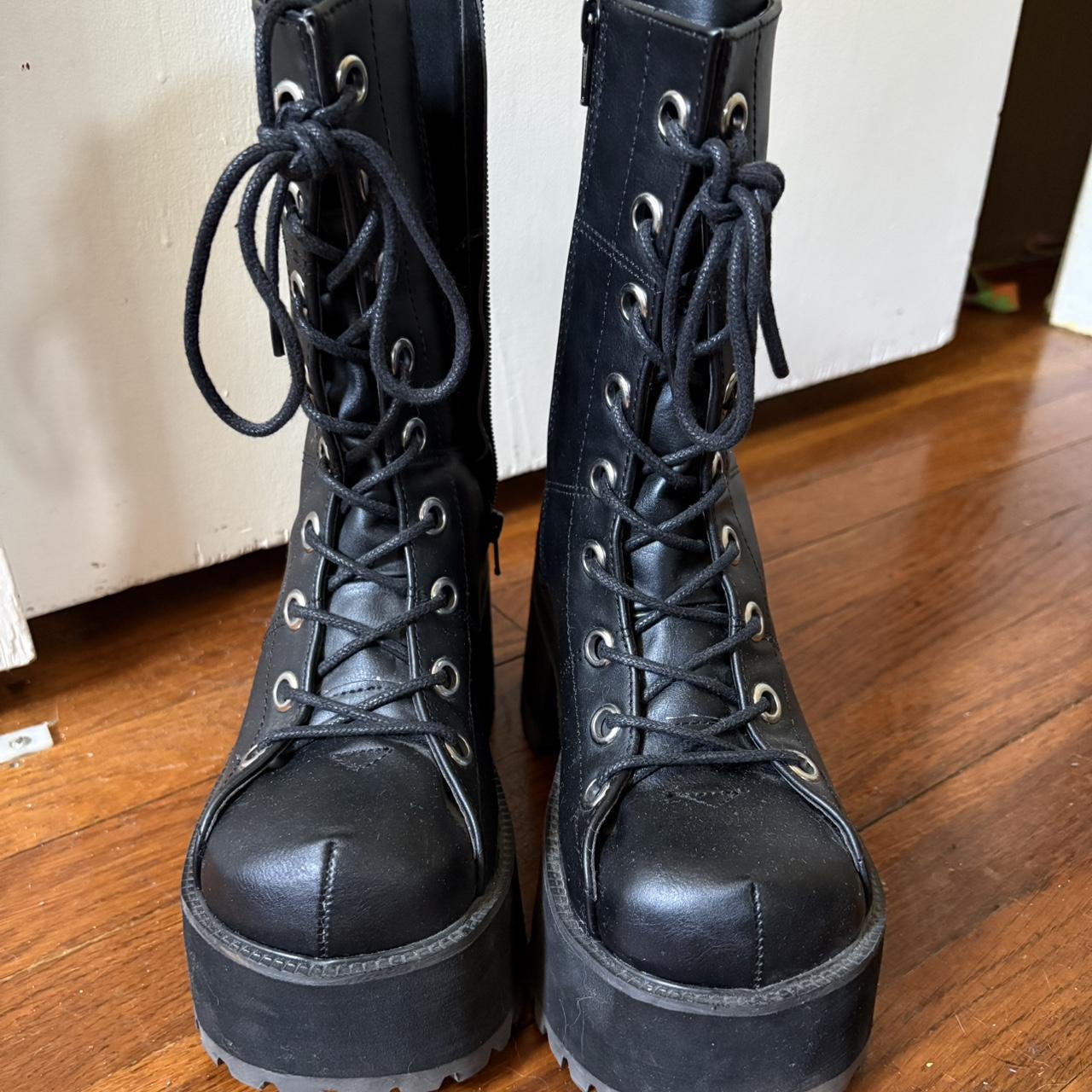 Demonia Women's Platform Boots - Black - US 7.5 –… - image 1