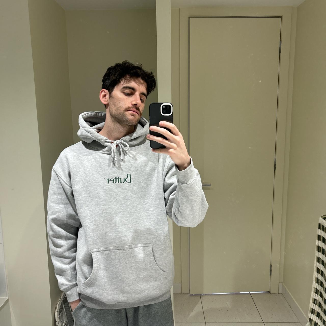 Butter Goods grey hoodie, size large. Classic logo... Depop