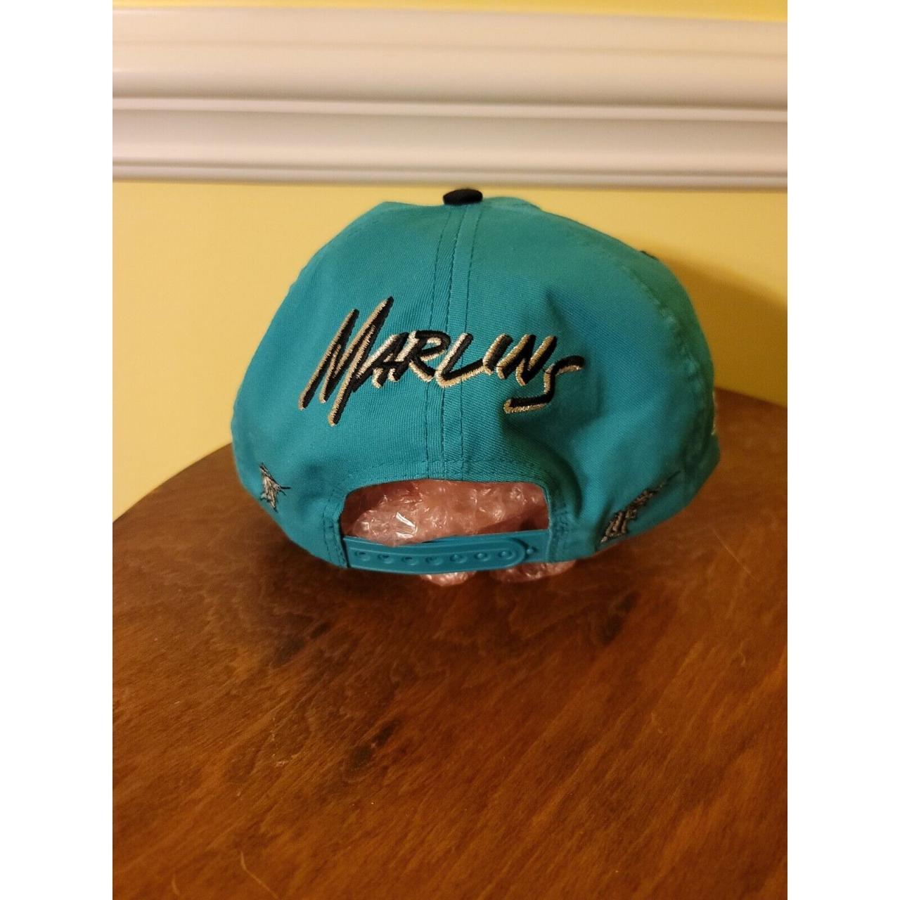 Vintage 90s Snapback Hat Baseball Cap Florida Miami Marlins 