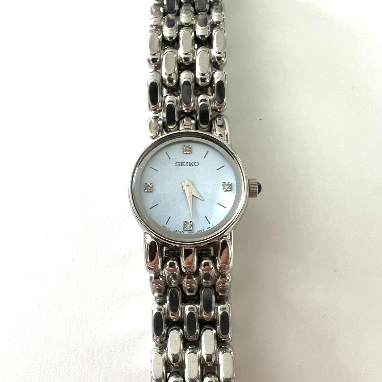 Seiko Women's Silver and Blue Watch