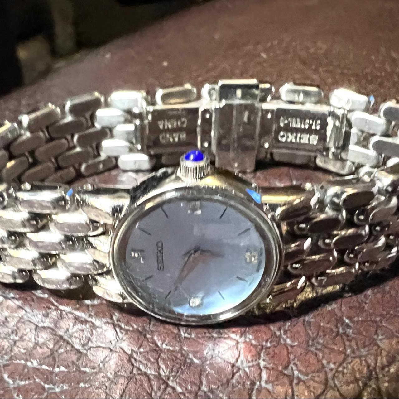 Seiko Women's Silver and Blue Watch (2)