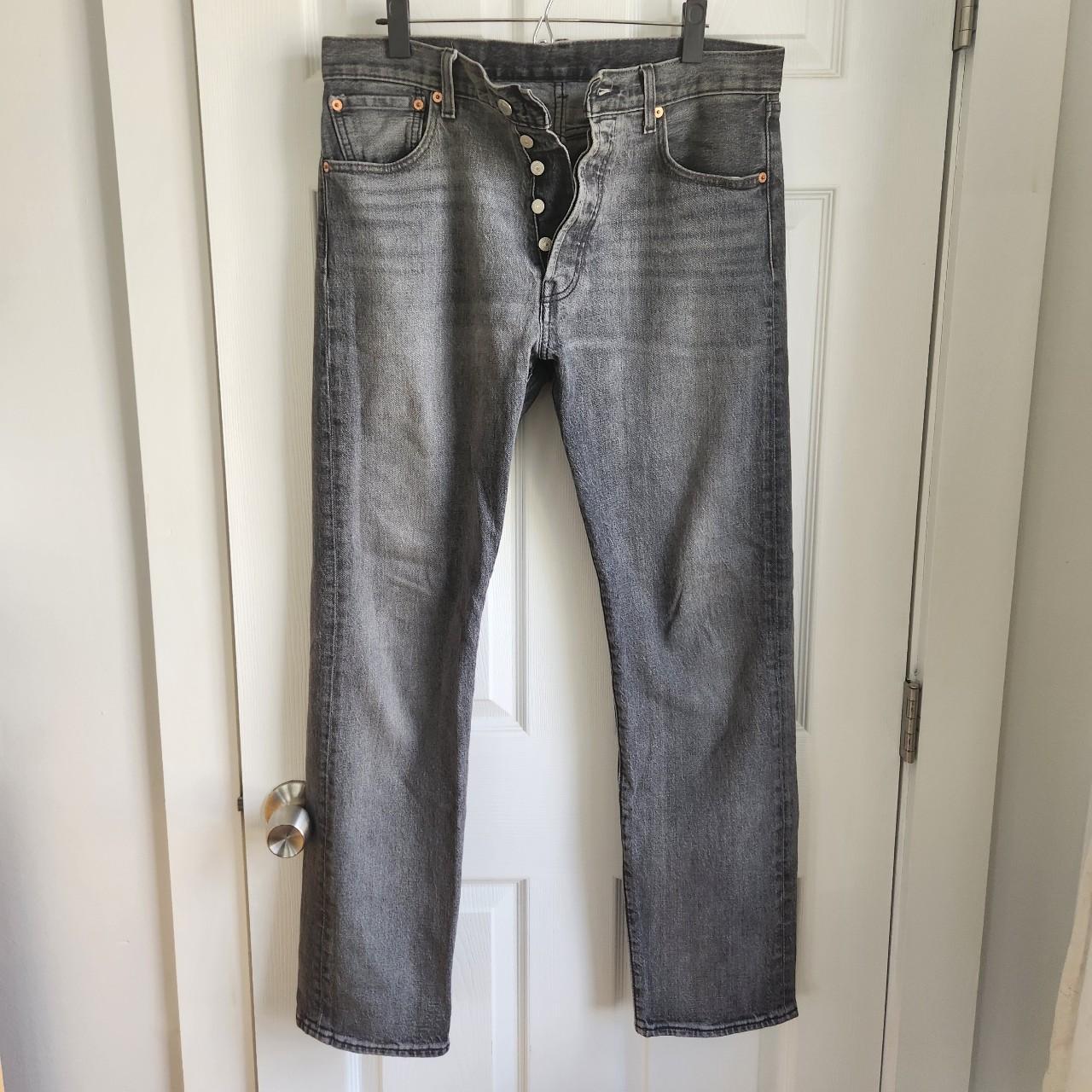 Grey Levi's 501s 33x32 - Depop