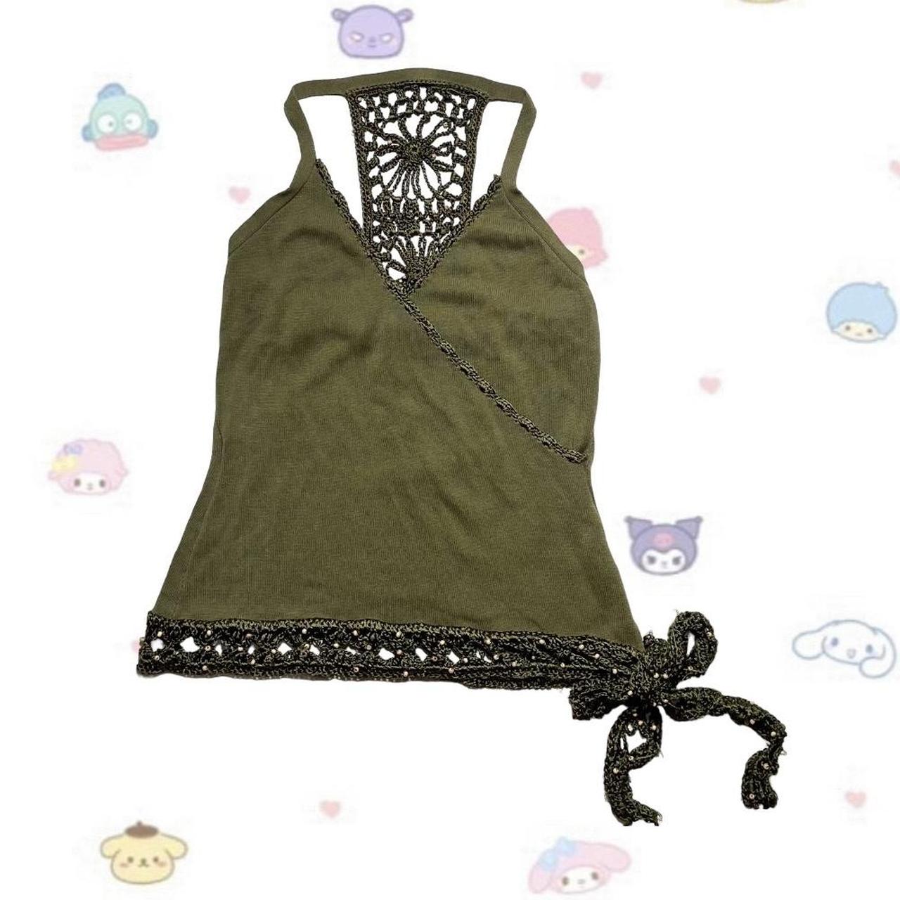 Bebe Men's Green Top Depop