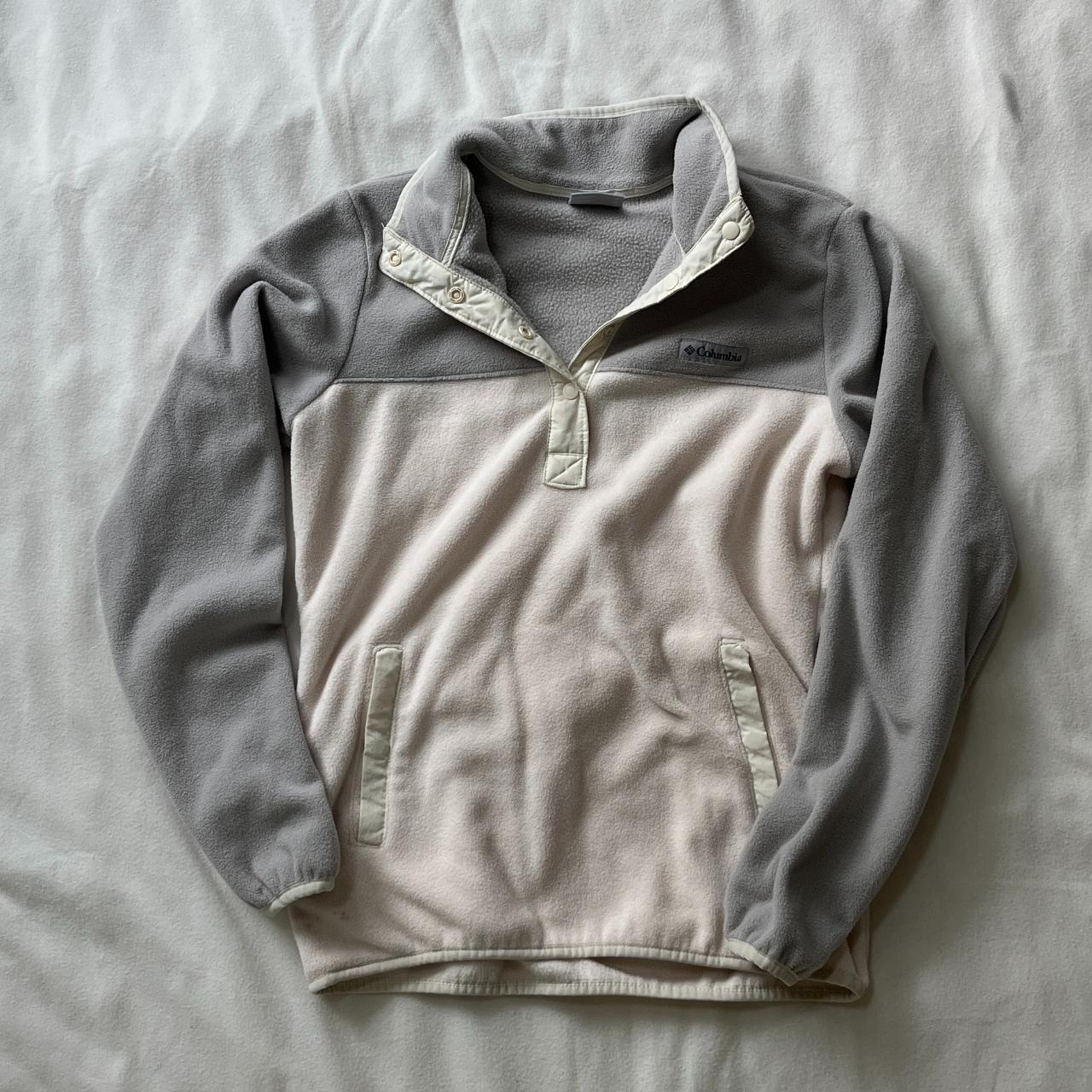 Columbia Sportswear Women's Cream and Grey Jacket | Depop