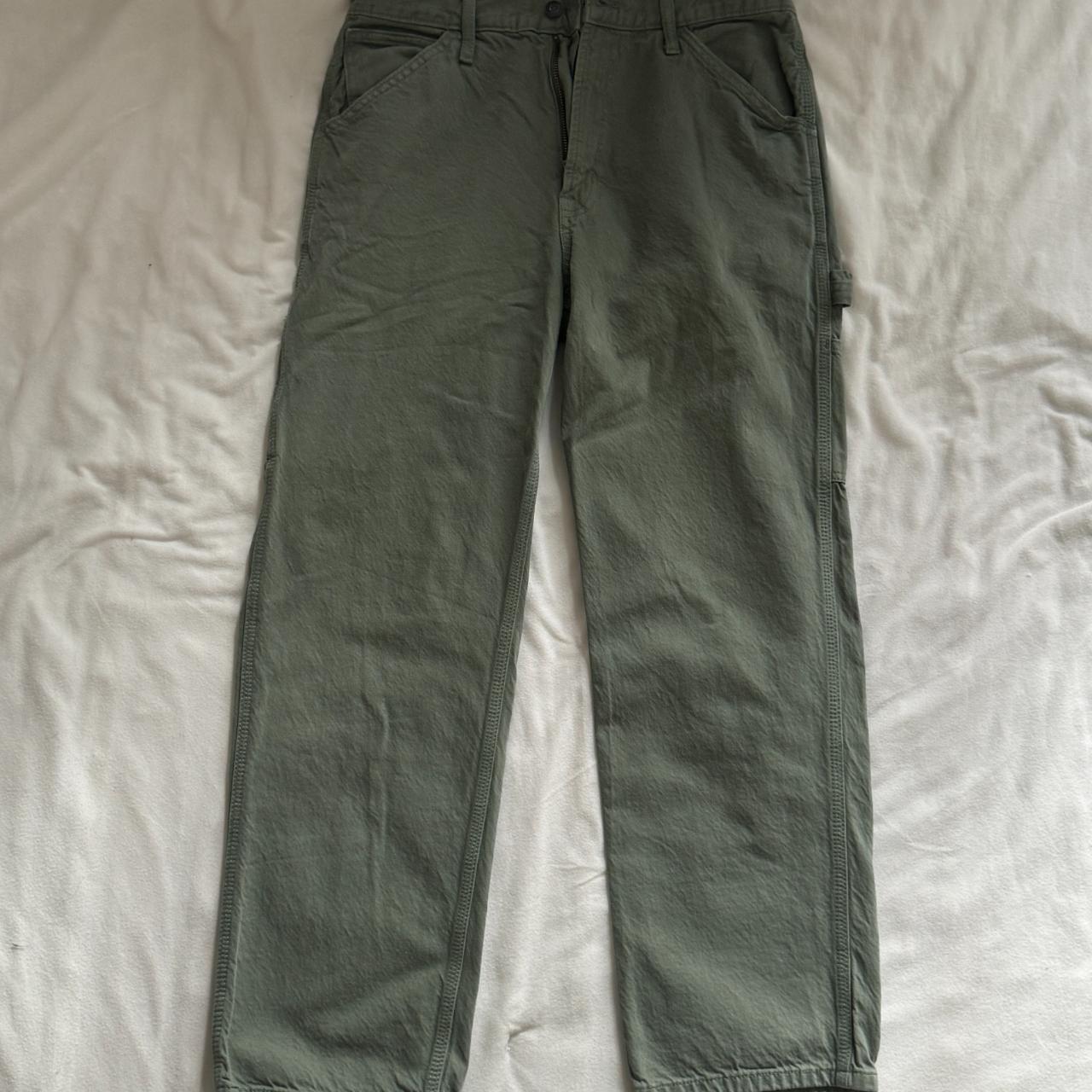 Green Single Knee Carpenter Pants - 32 x... - Depop