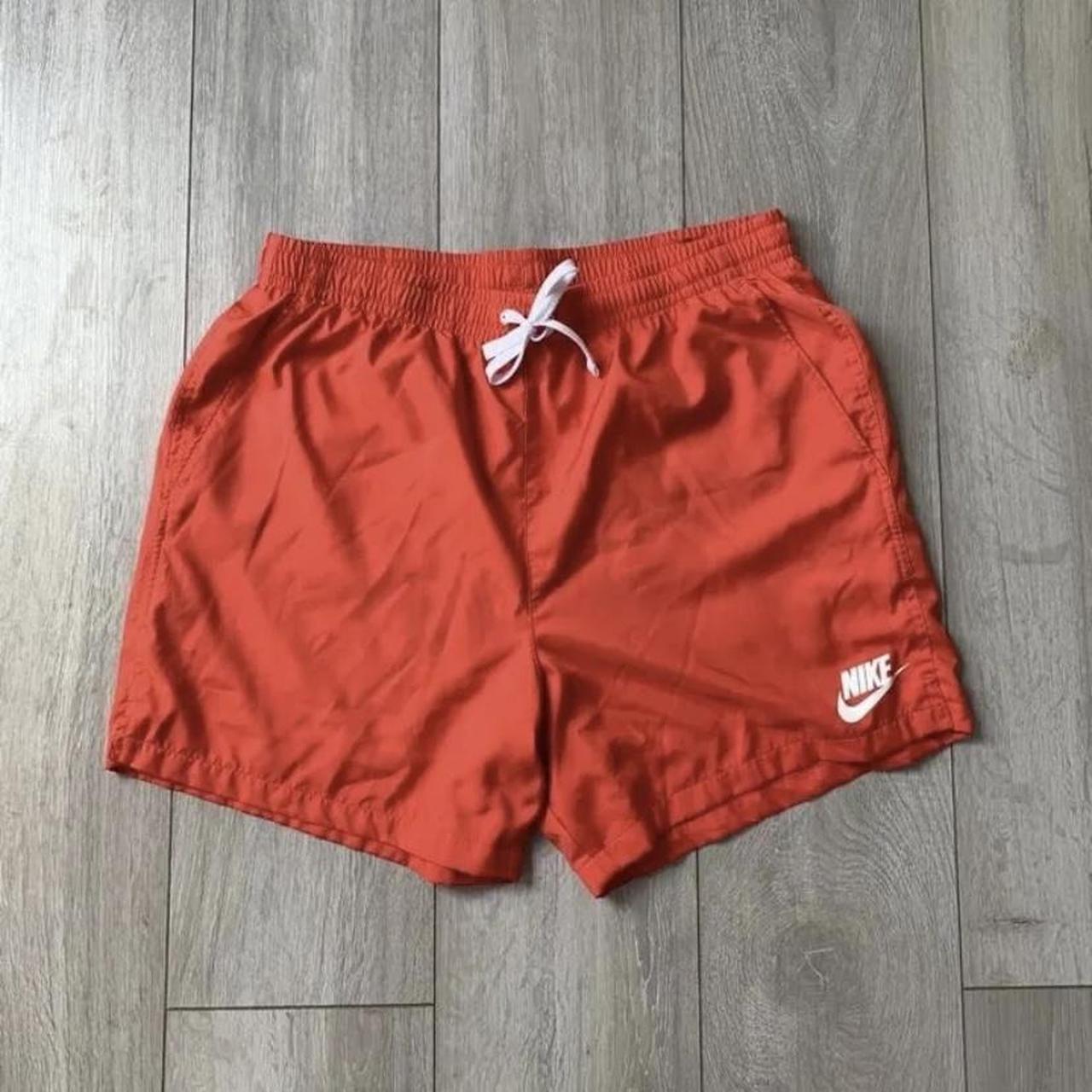 Nike Men’s XL Swim Shorts Red Spellout... - Depop