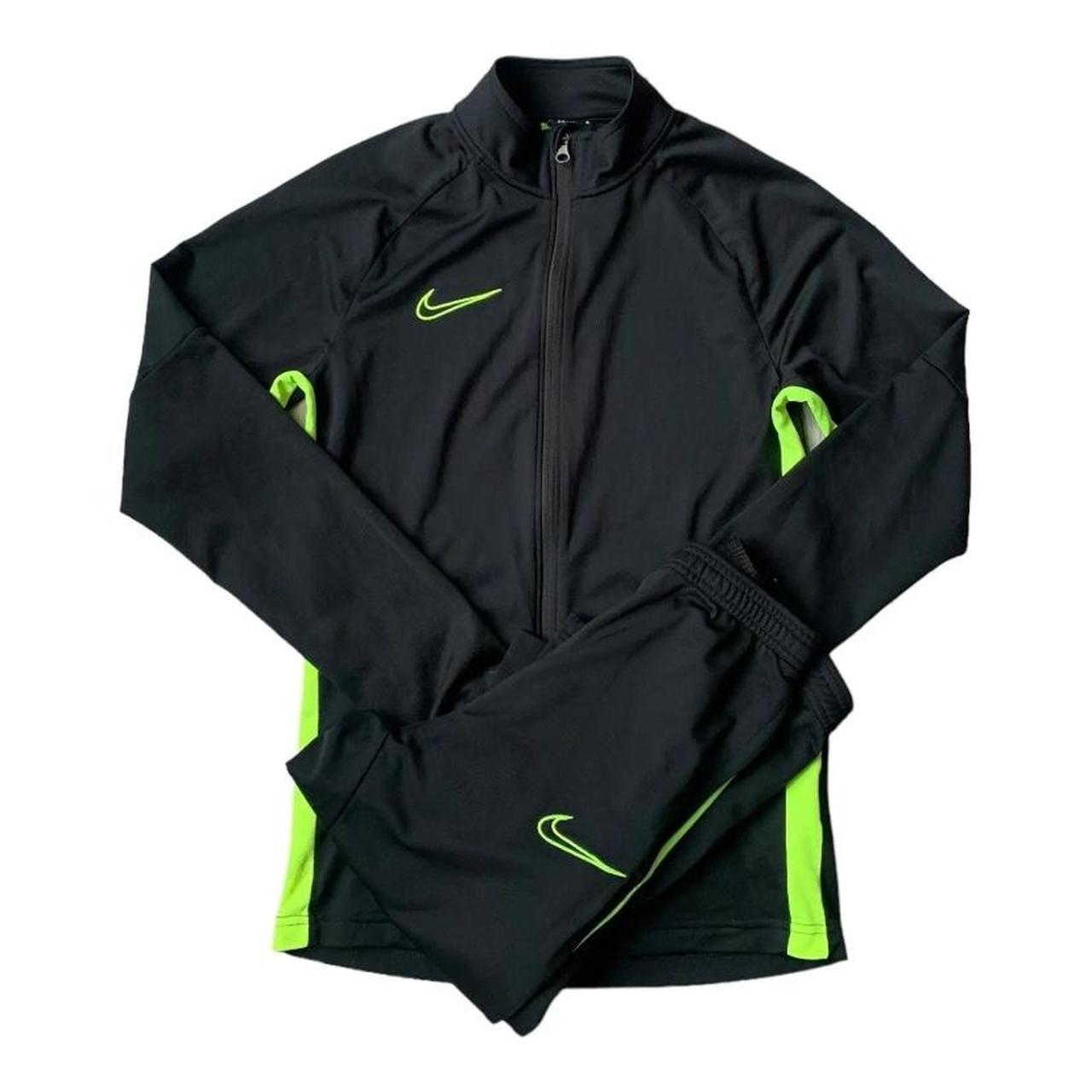 Nike Academy Tracksuit Men s XS Black Neon Dri Fit Depop