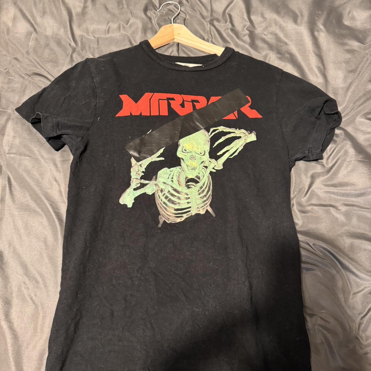 off white skull mirror tee