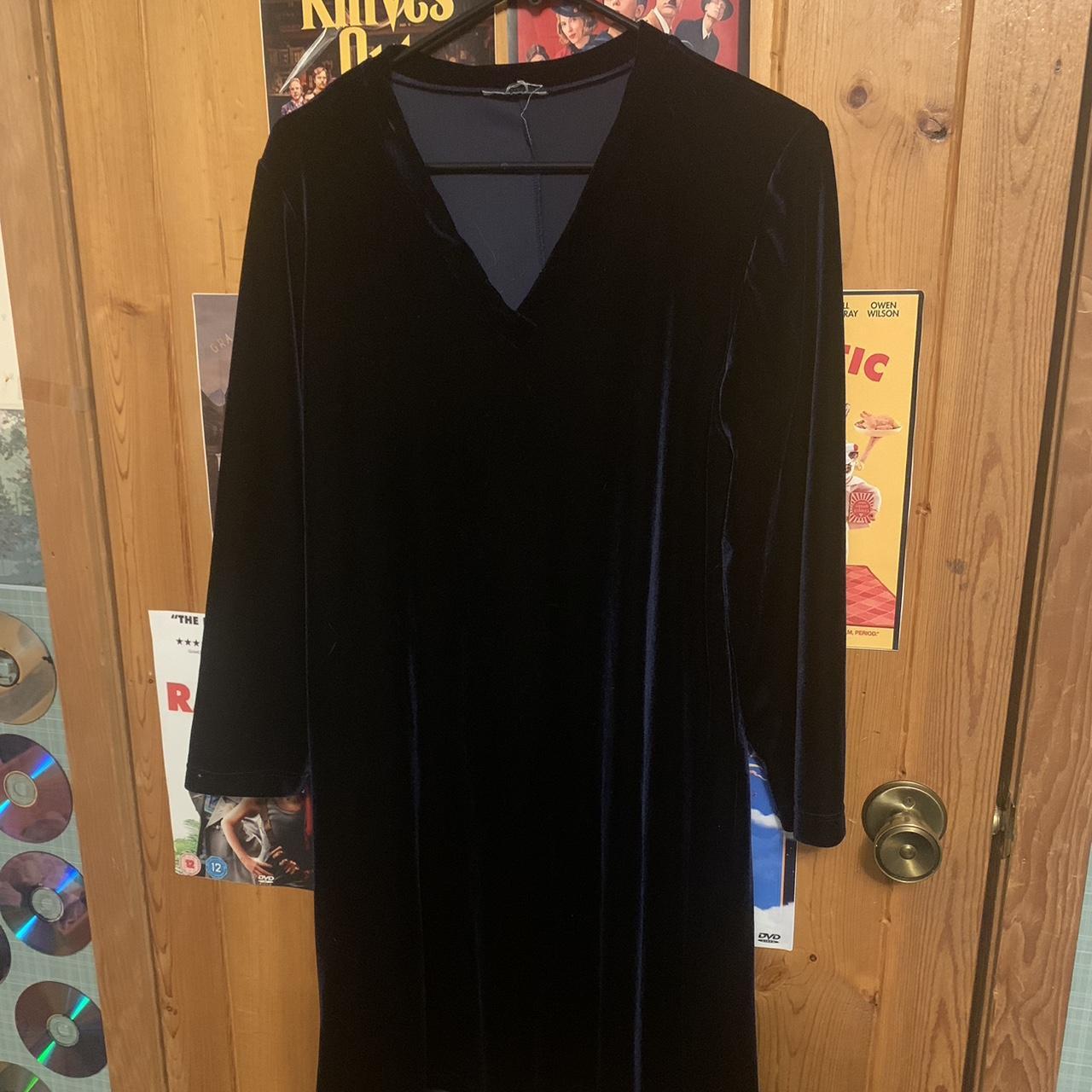 Black velvet robe/dress Depop