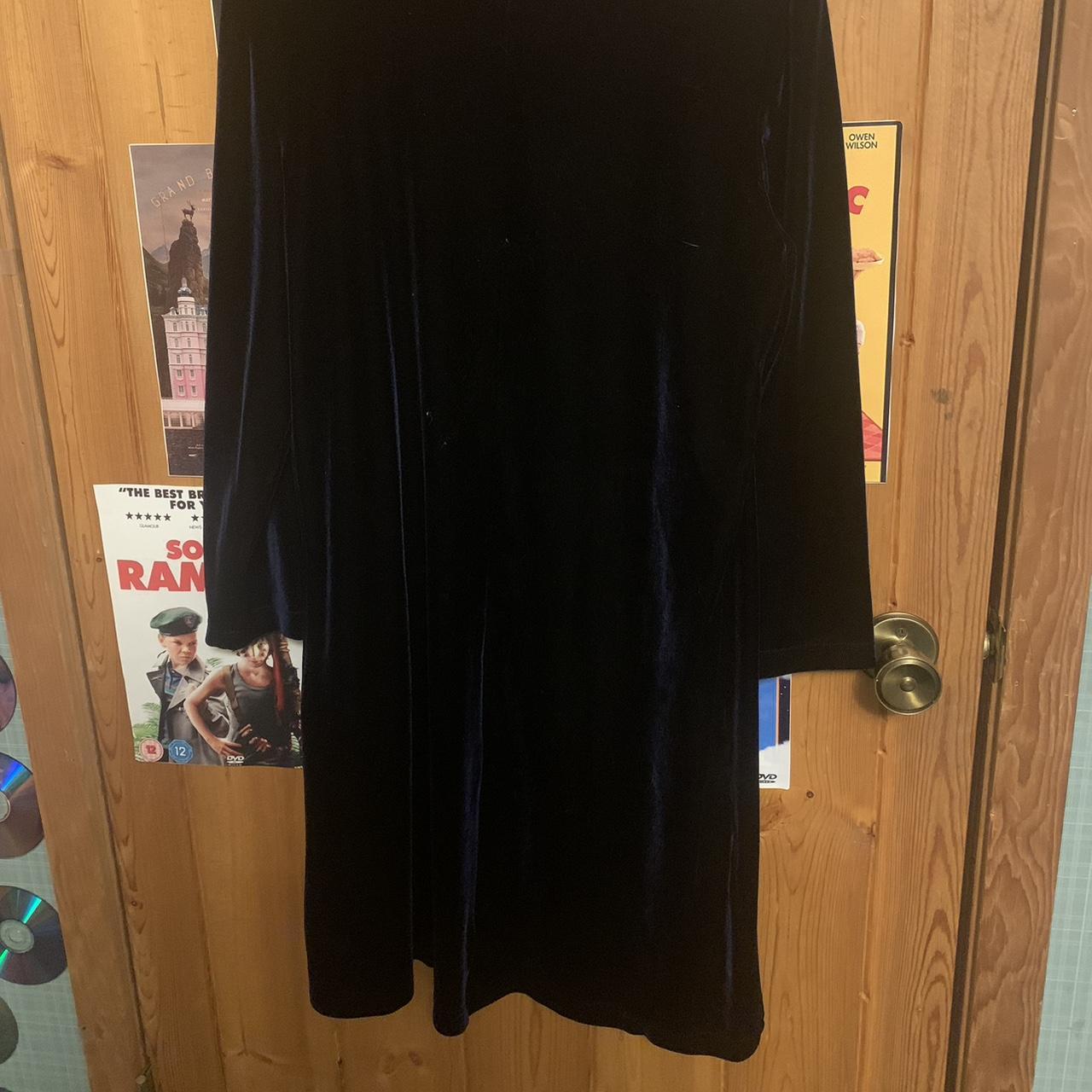 Black velvet robe/dress Depop