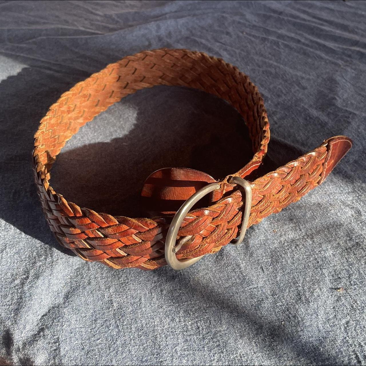 Country Road plaited leather belt. Unisex Best fit a... - Depop