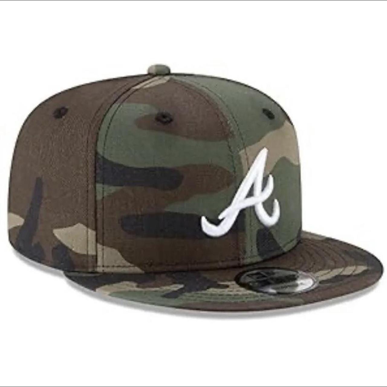Atlanta Braves camo hat, this hat is basically brand - Depop