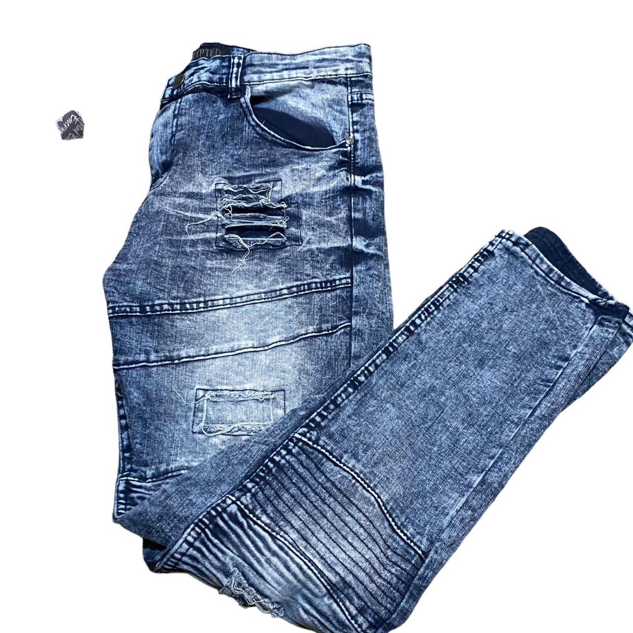 Encrypted jeans skinny fit size 36/32 color blue... - Depop