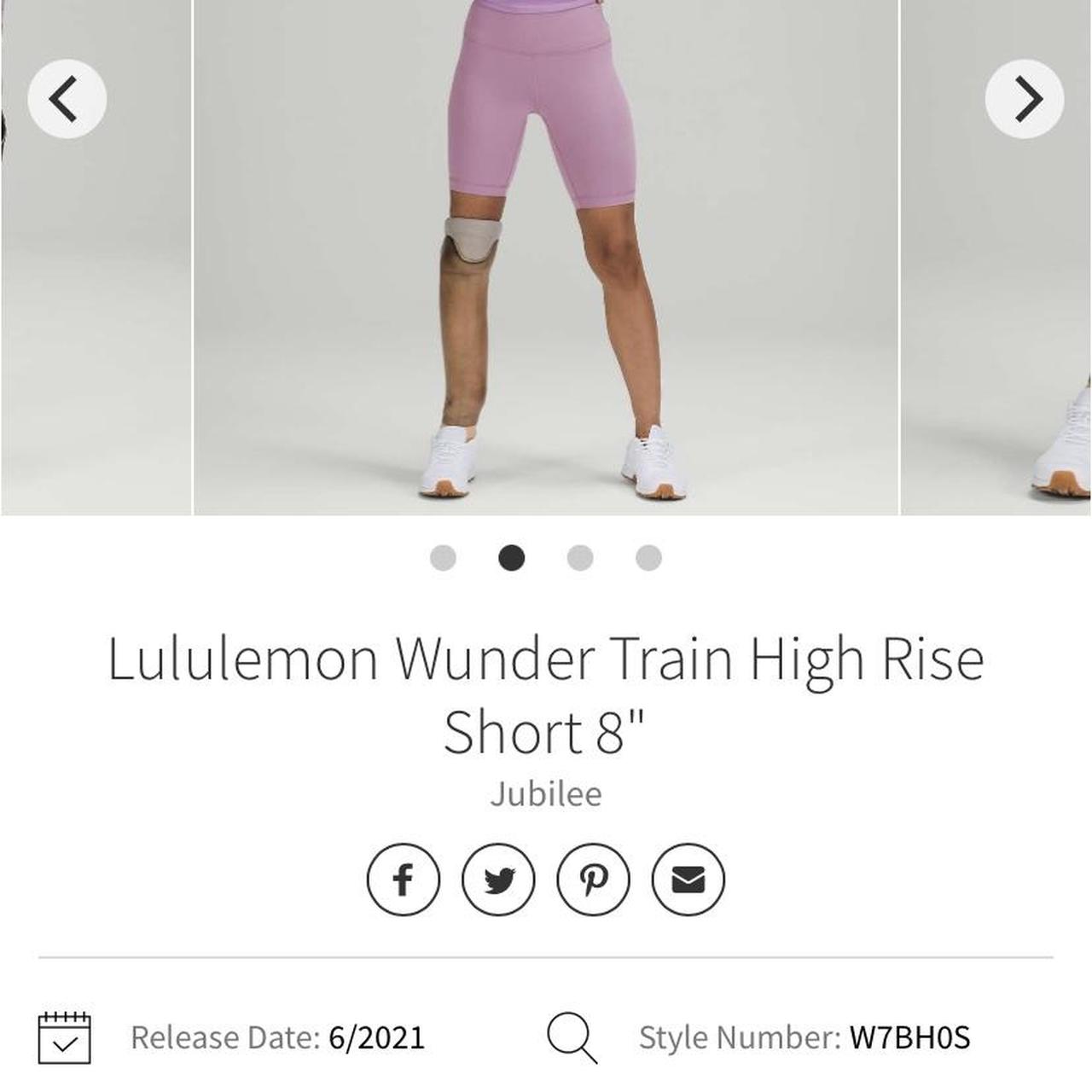 Lululemon Wunder Train High Rise Short 8” Color is: - Depop