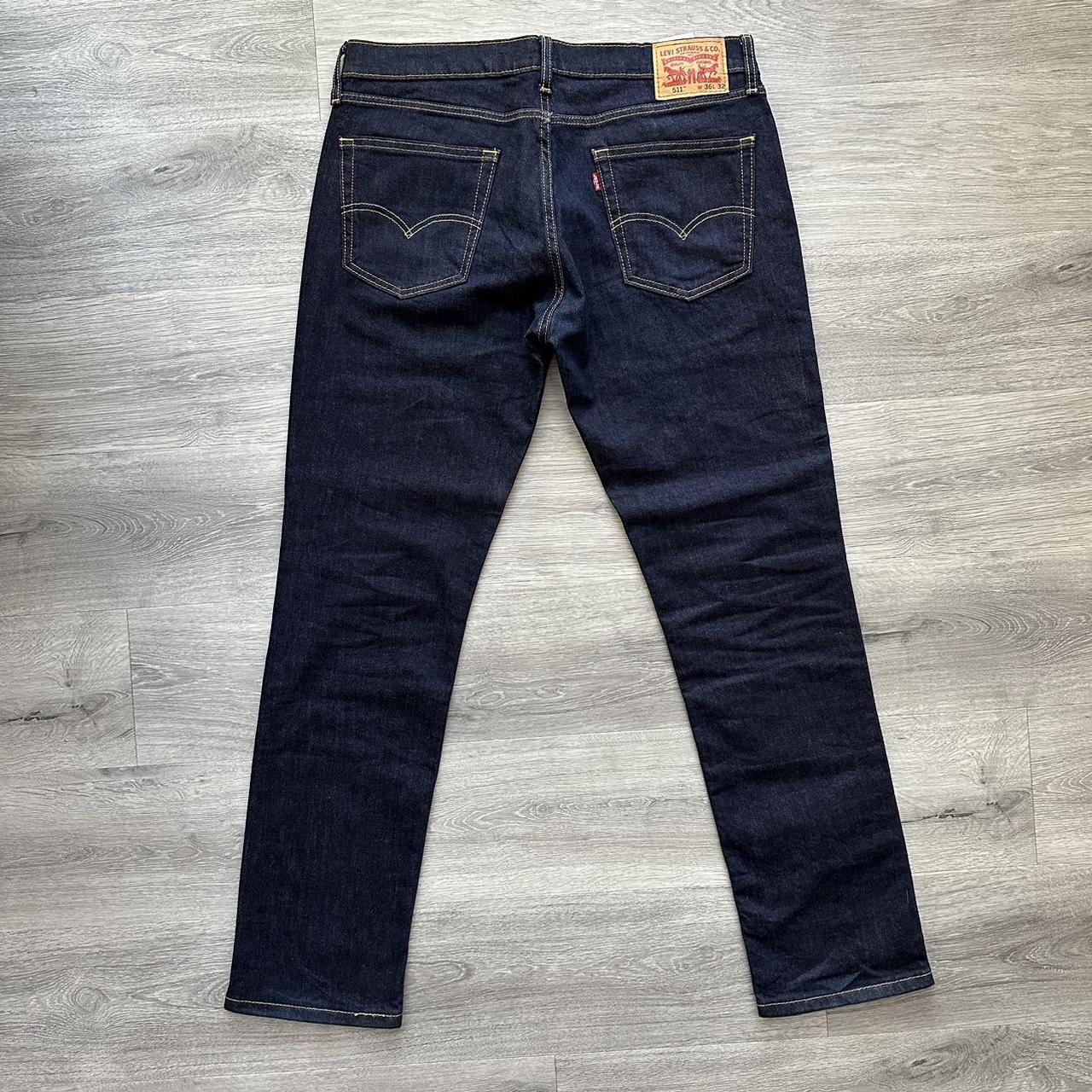 Levi’s Levi Strauss & Co 511 Slim Dark Washed Blue... - Depop