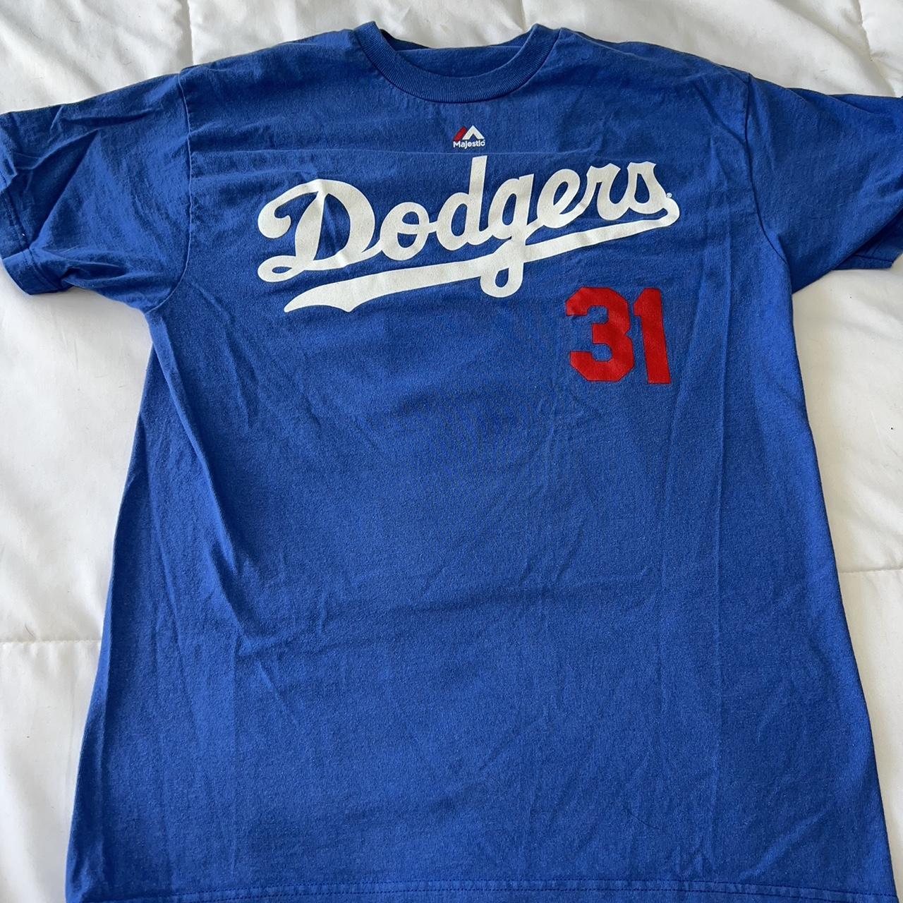 Buy the Majestic Men Black LA Dodgers Jersey M