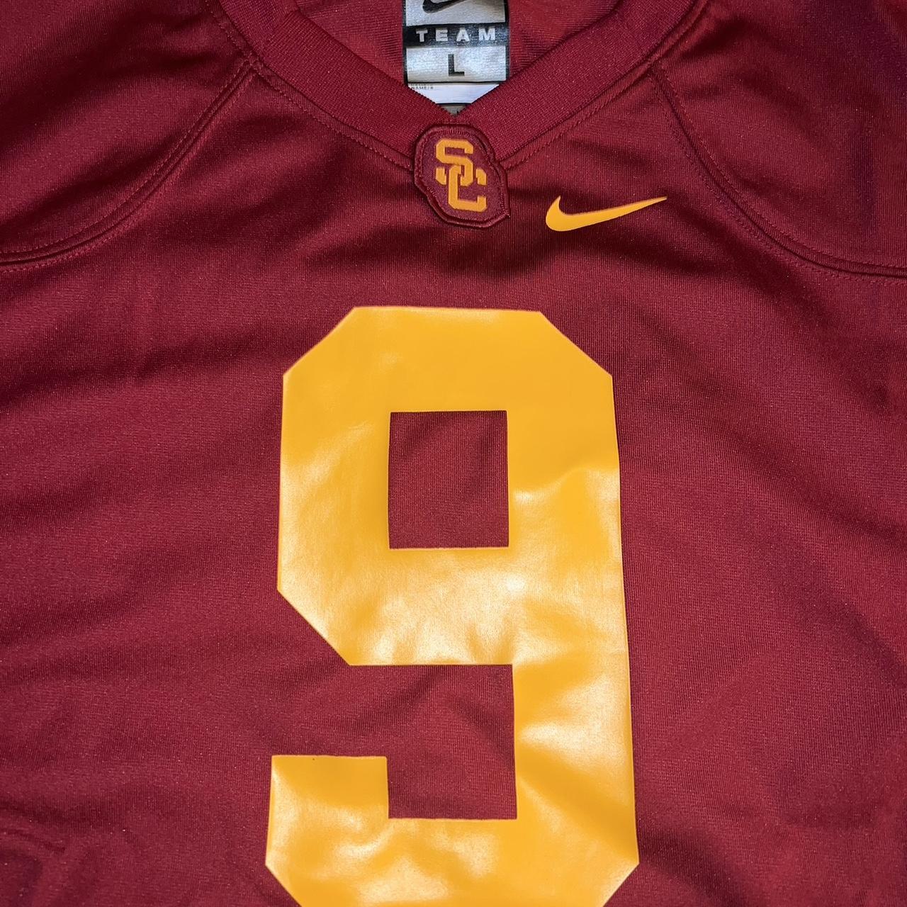 Youth USC Trojans #9 JuJu Smith-Schuster White Football Replica Jersey  119151-796