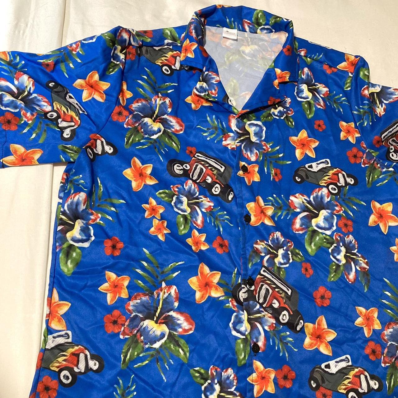 bts v taehyung Hawaiian blue roundy bay vinco shirt | Depop