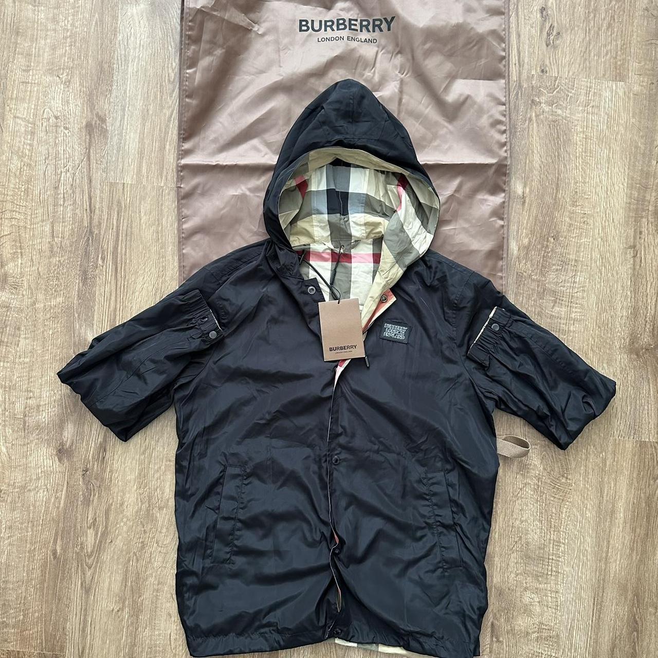 Burberry Reversible Jacket Black Beige Size Large