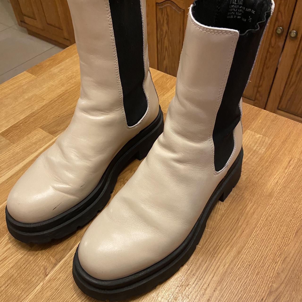 Dune palmz off white Chelsea boots