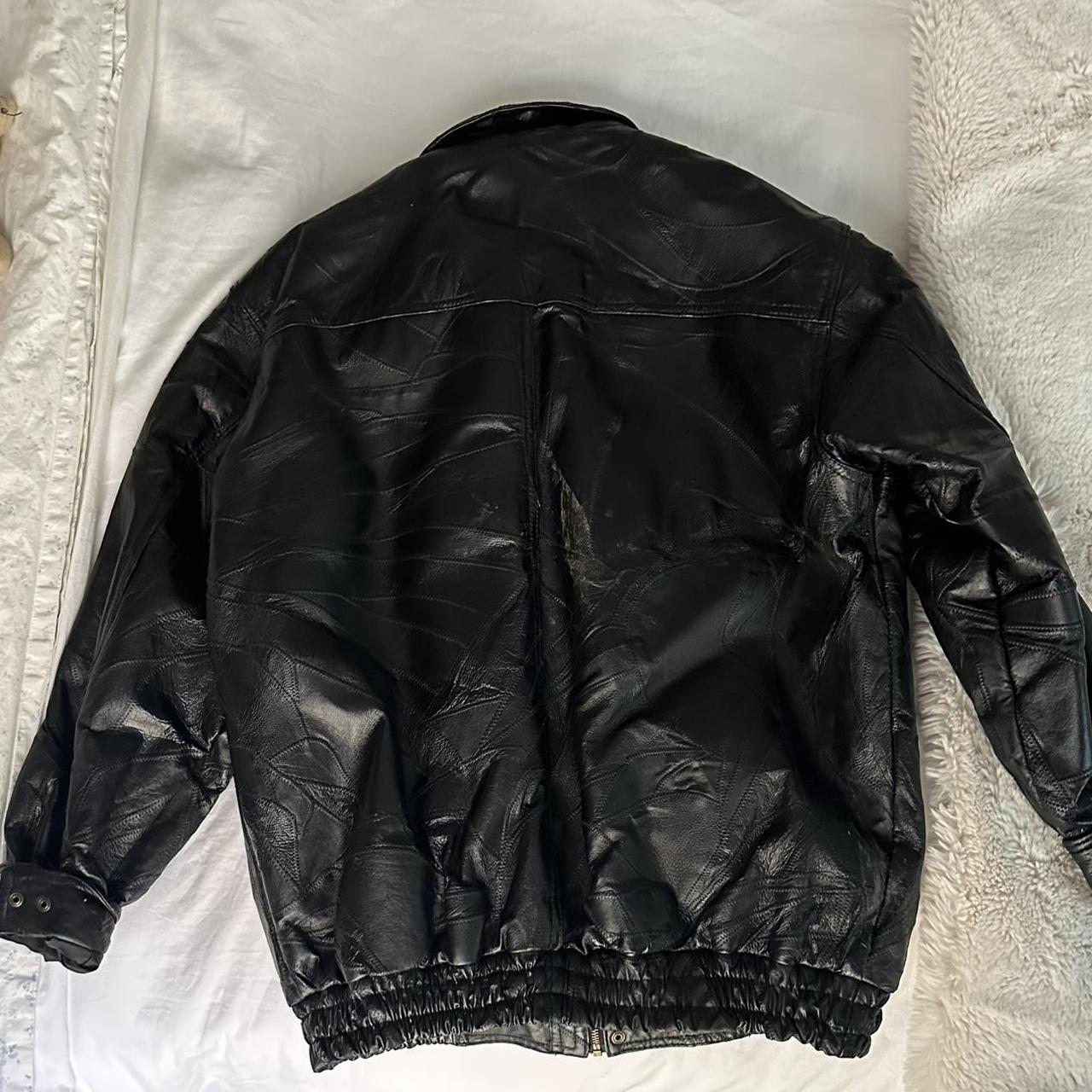 Men's Jacket - Black - XL – oversized vintage lea… - image 2