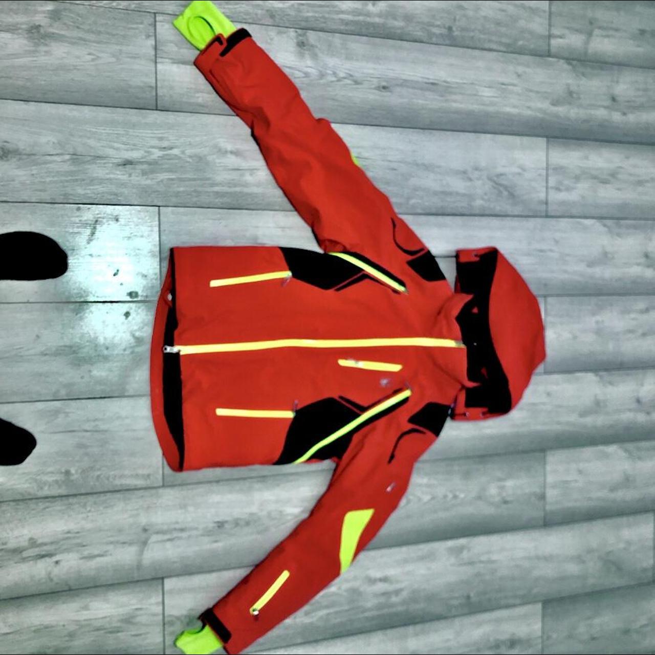 Men's Red and Black Jacket Depop