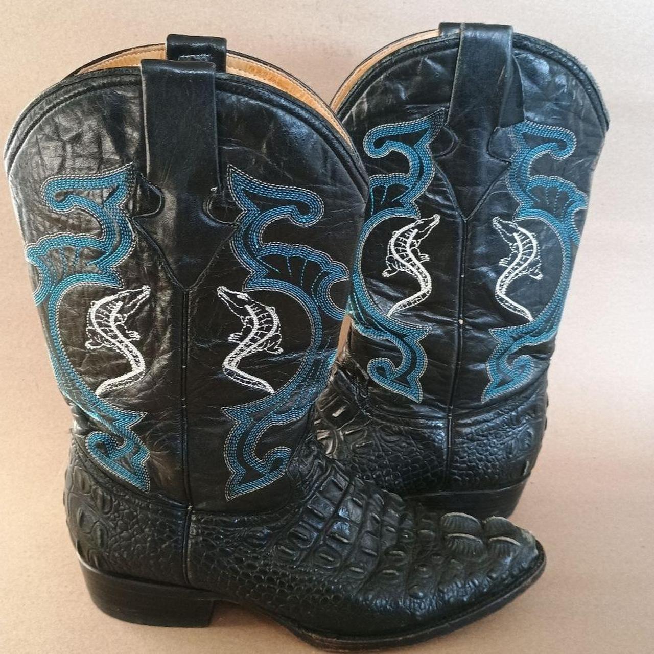 Source Unknown Men's Boots - Black/Blue - US 8 – … - image 1